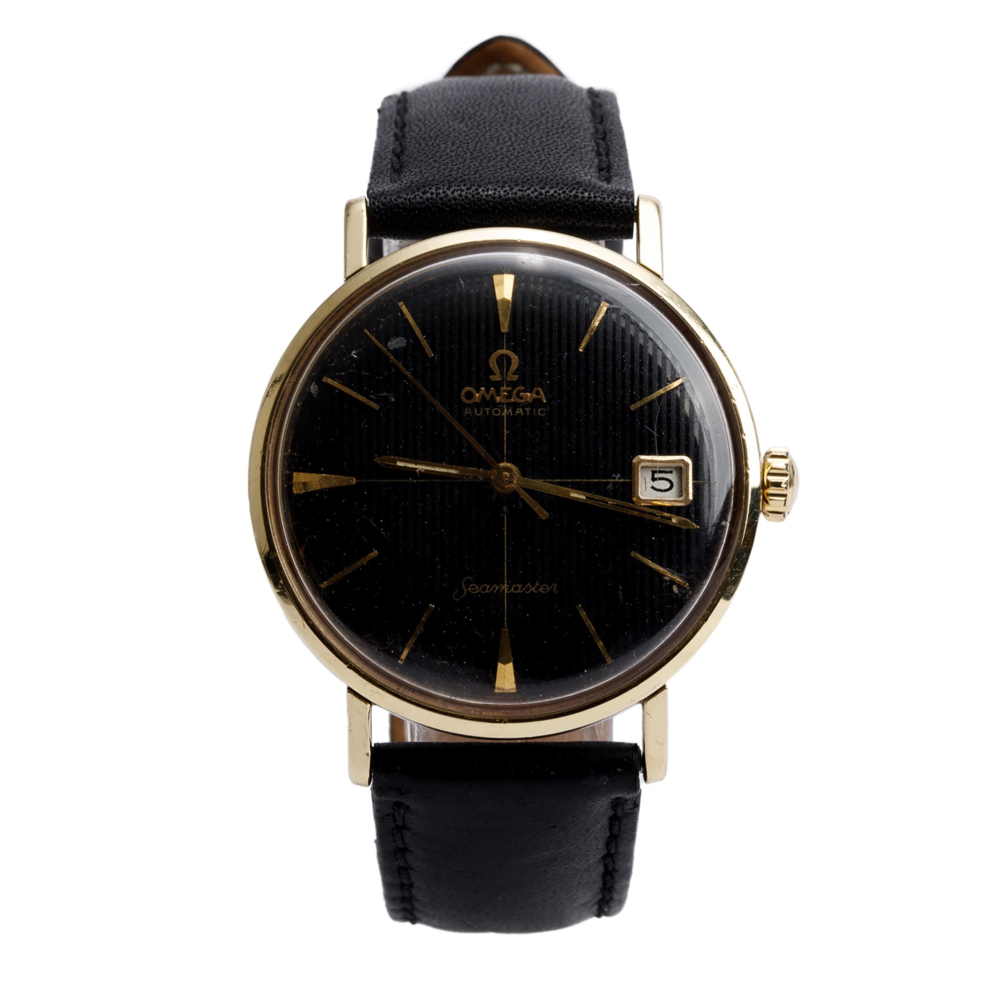 Omega Vintage Gold-Plated Stainless Steel Seamaster 34 MM Automatic Watch