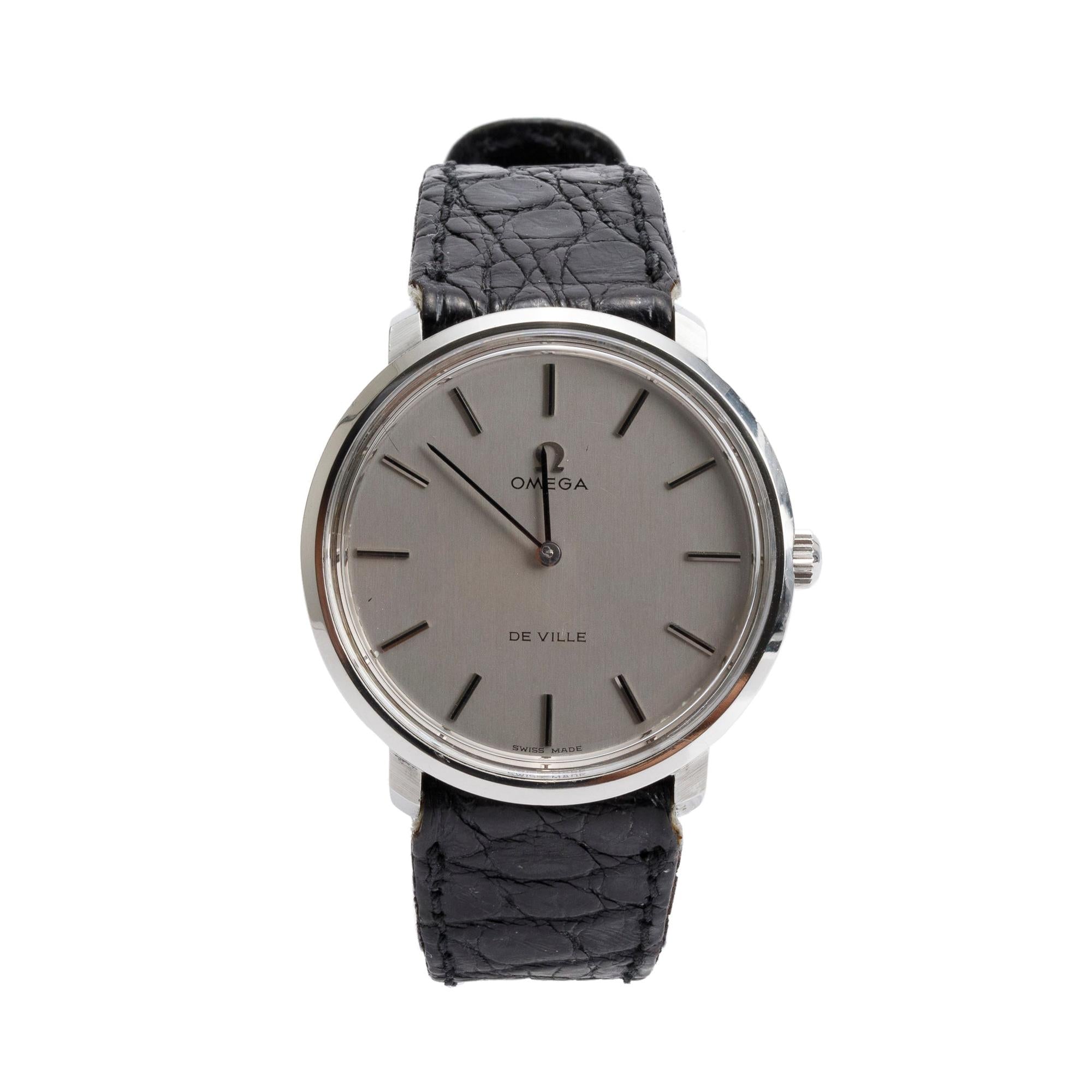 Omega Vintage Stainless Steel De Ville 33 MM Manual Wind Watch