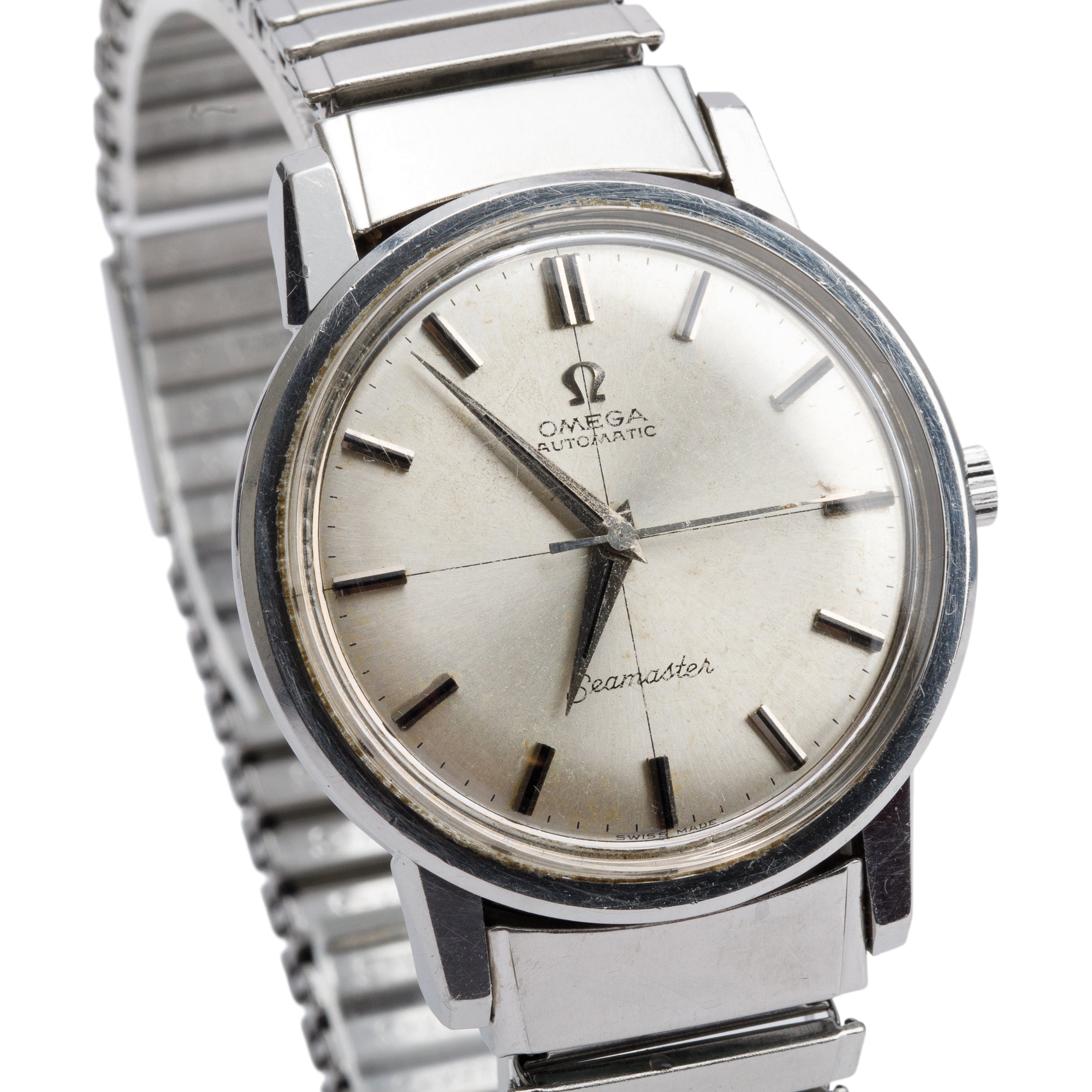 Omega Vintage Stainless Steel Seamaster 34.5 MM Automatic Watch