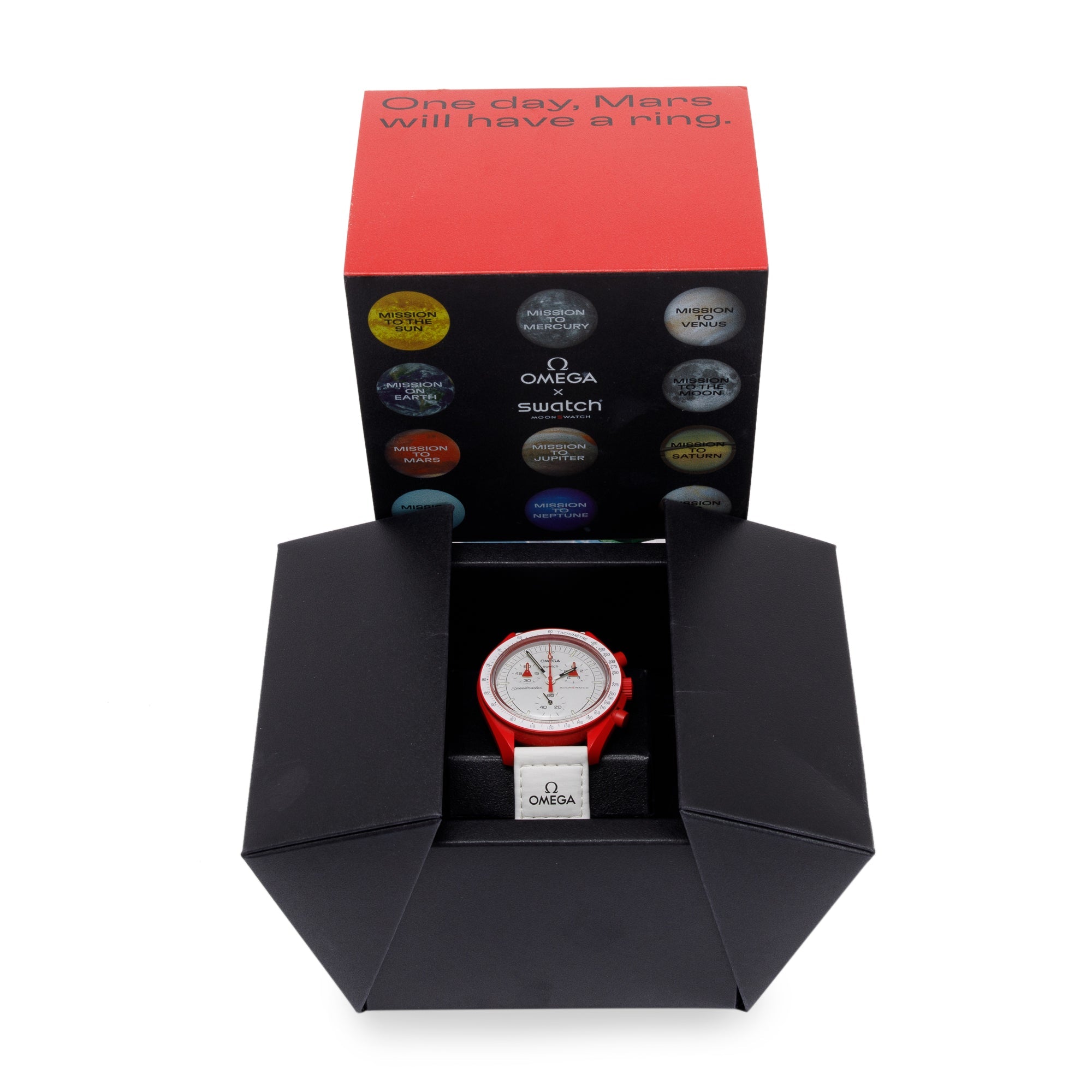 Omega X Swatch 2023 Bioceramic Mission to Mars MoonSwatch w/ Box & Papers