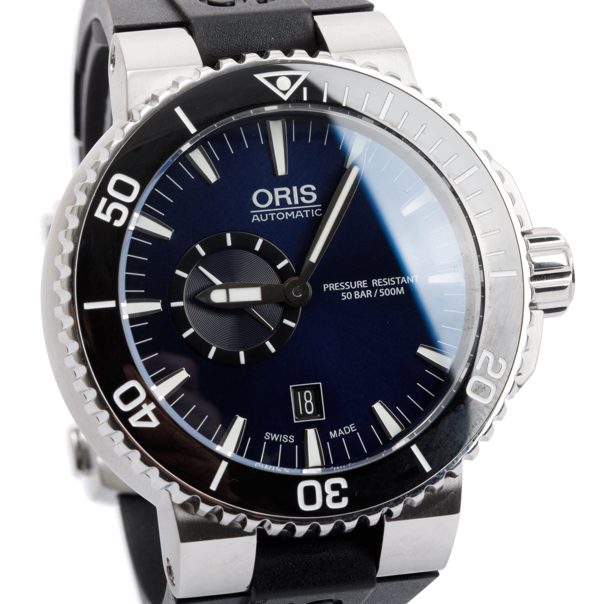 Oris Stainless Steel Aquis Small Second, Date 46 MM Automatic Watch