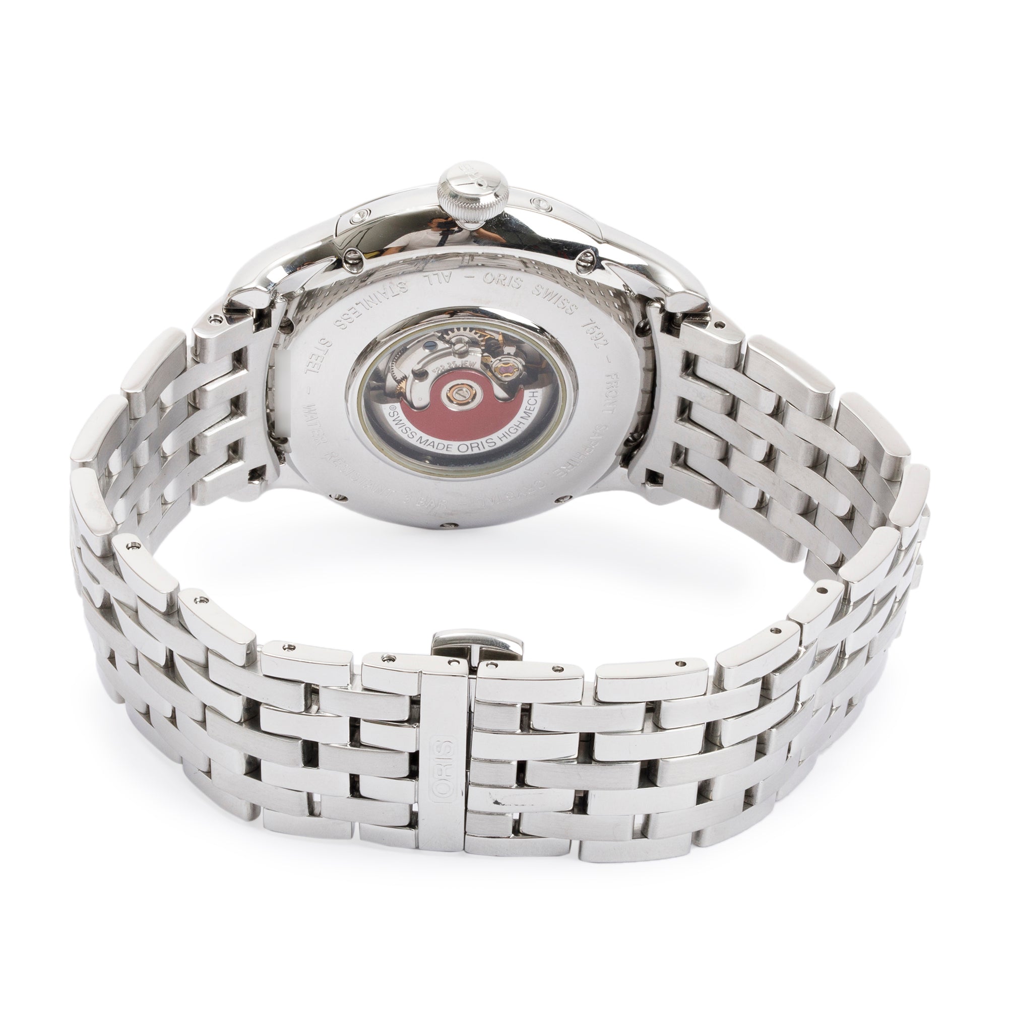 Oris Stainless Steel Artelier Complication 2007 GMT 40 MM Moonphase Automatic Watch w/ Box & Papers