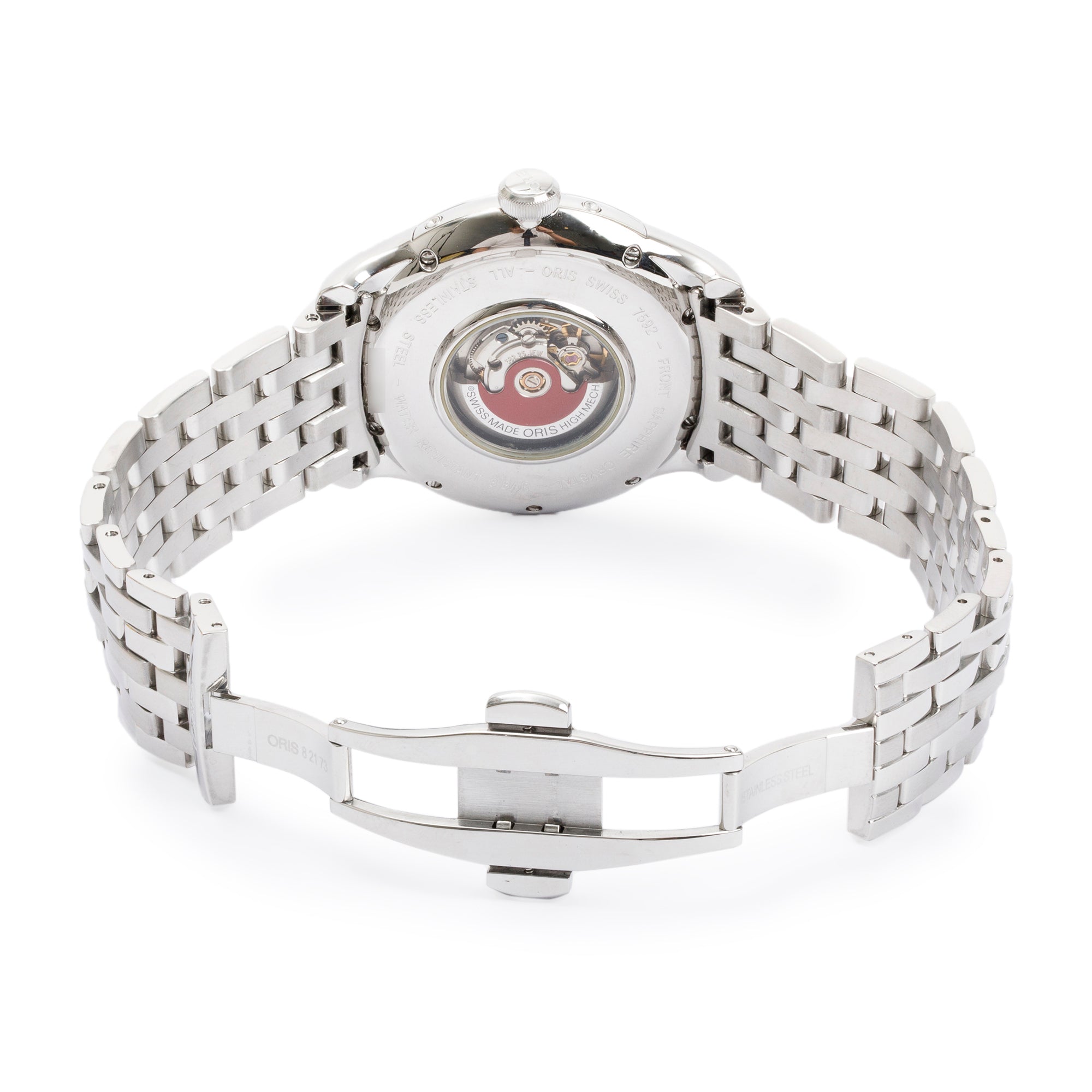 Oris Stainless Steel Artelier Complication 2007 GMT 40 MM Moonphase Automatic Watch w/ Box & Papers