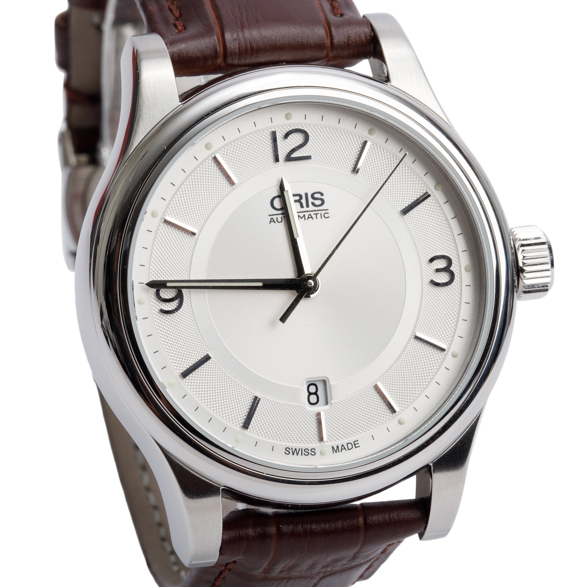 Oris Stainless Steel Classic Date 42 MM Automatic Watch w/ Box & Papers