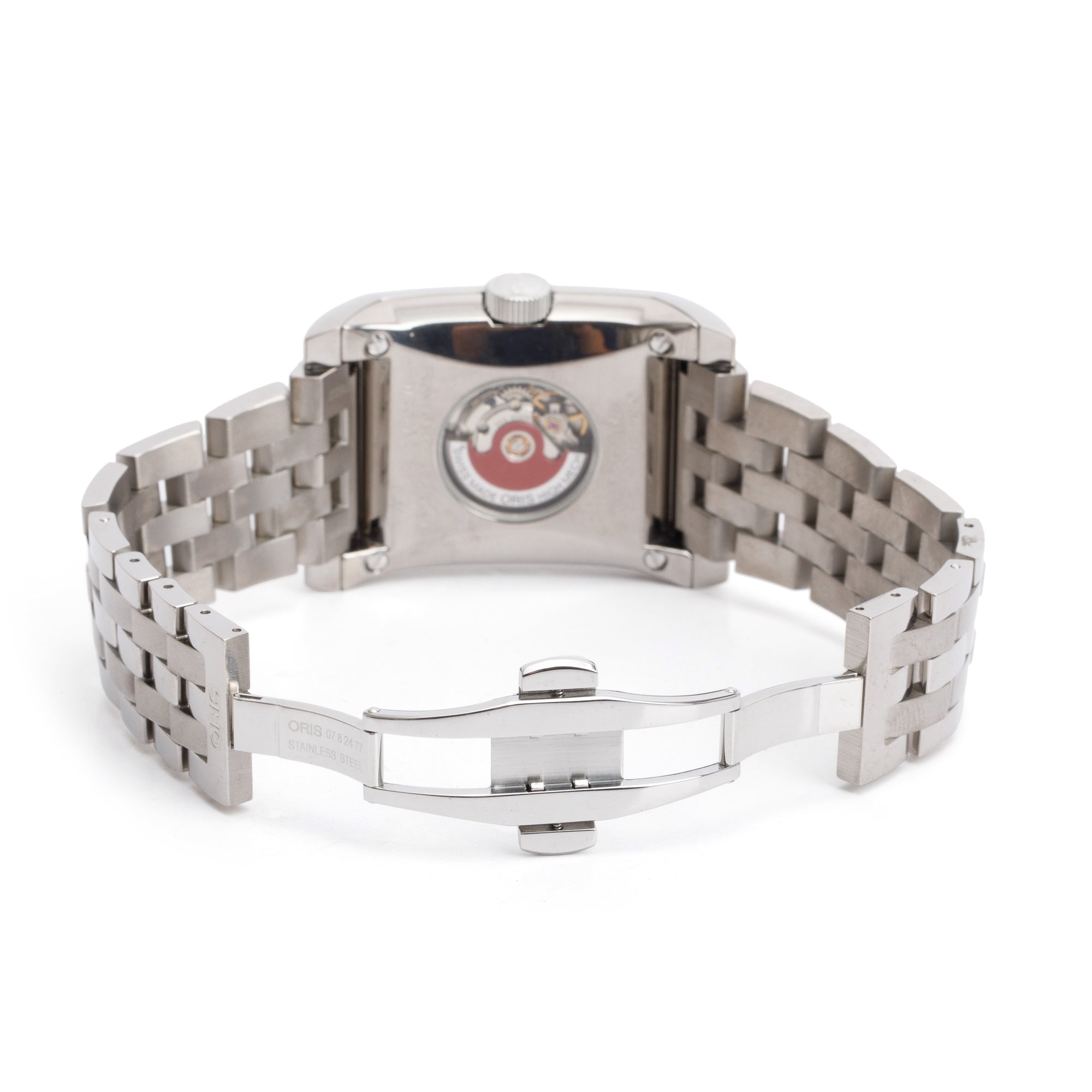 Oris Titanium Rectangular Titan Day Date Automatic Watch w/ Box