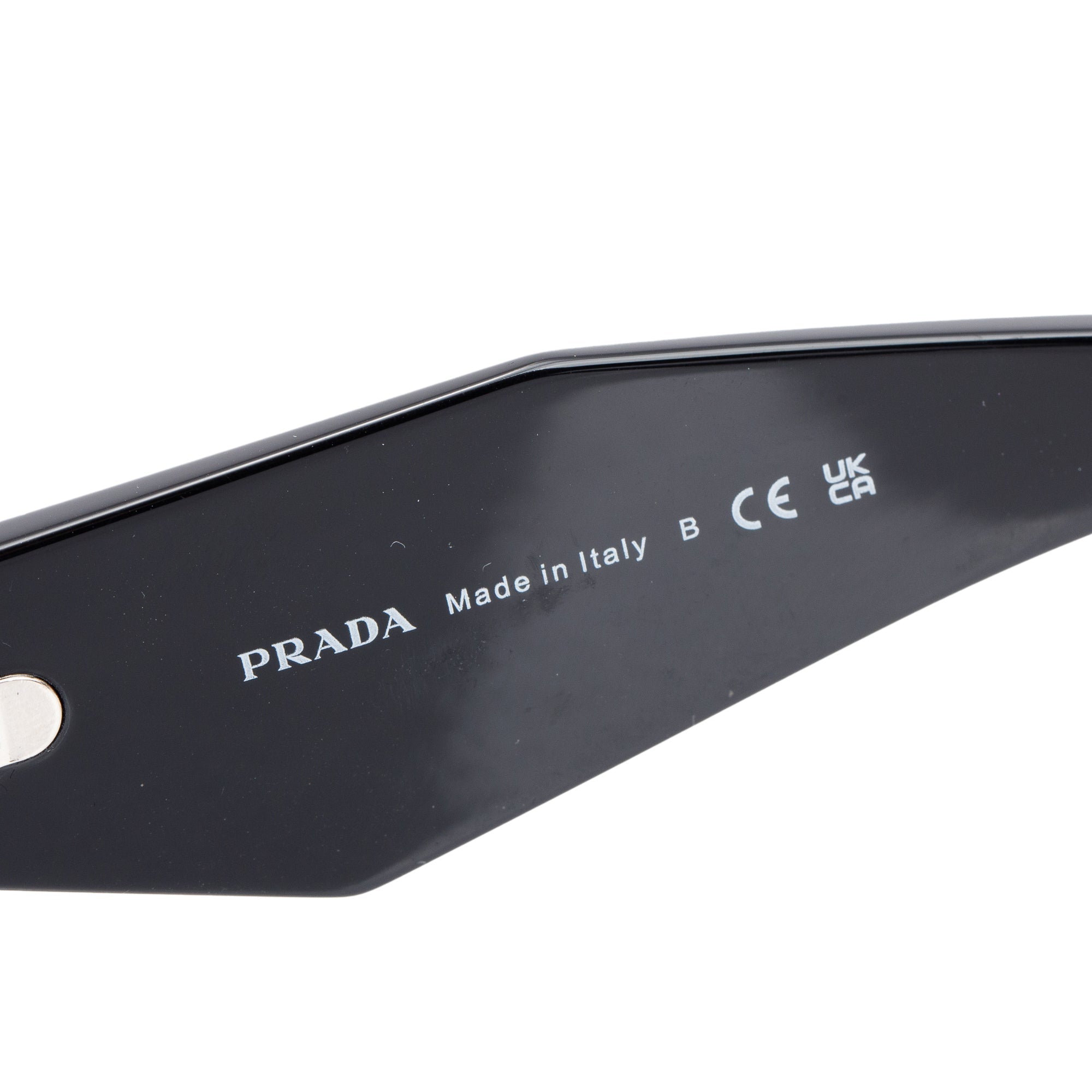 PRADA SPR 08Y Black Acetate Cat-Eye Symbole Sunglasses w/ Box & Case