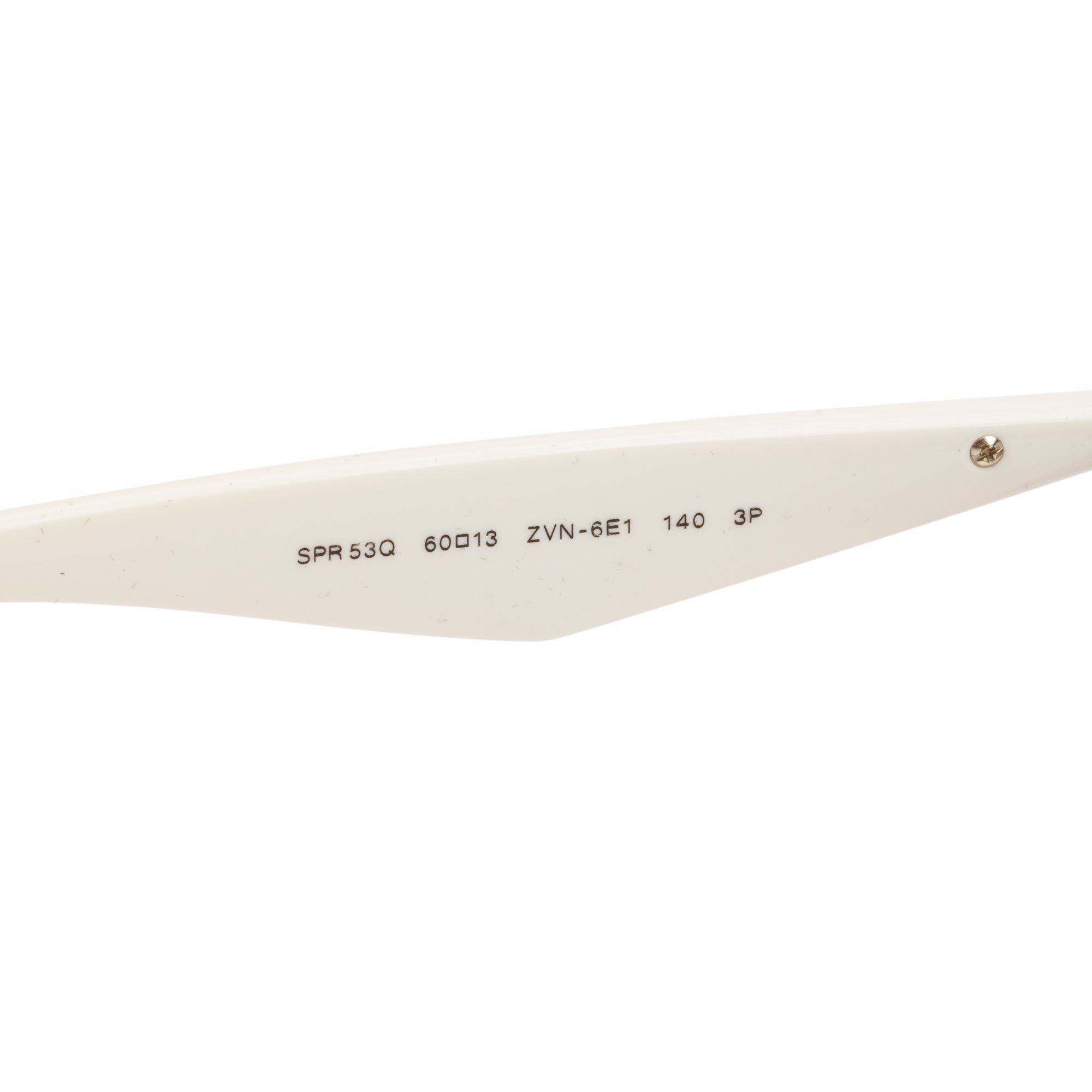 PRADA SPR 53Q White Acetate Aviator Symbole Sunglasses w/ Case