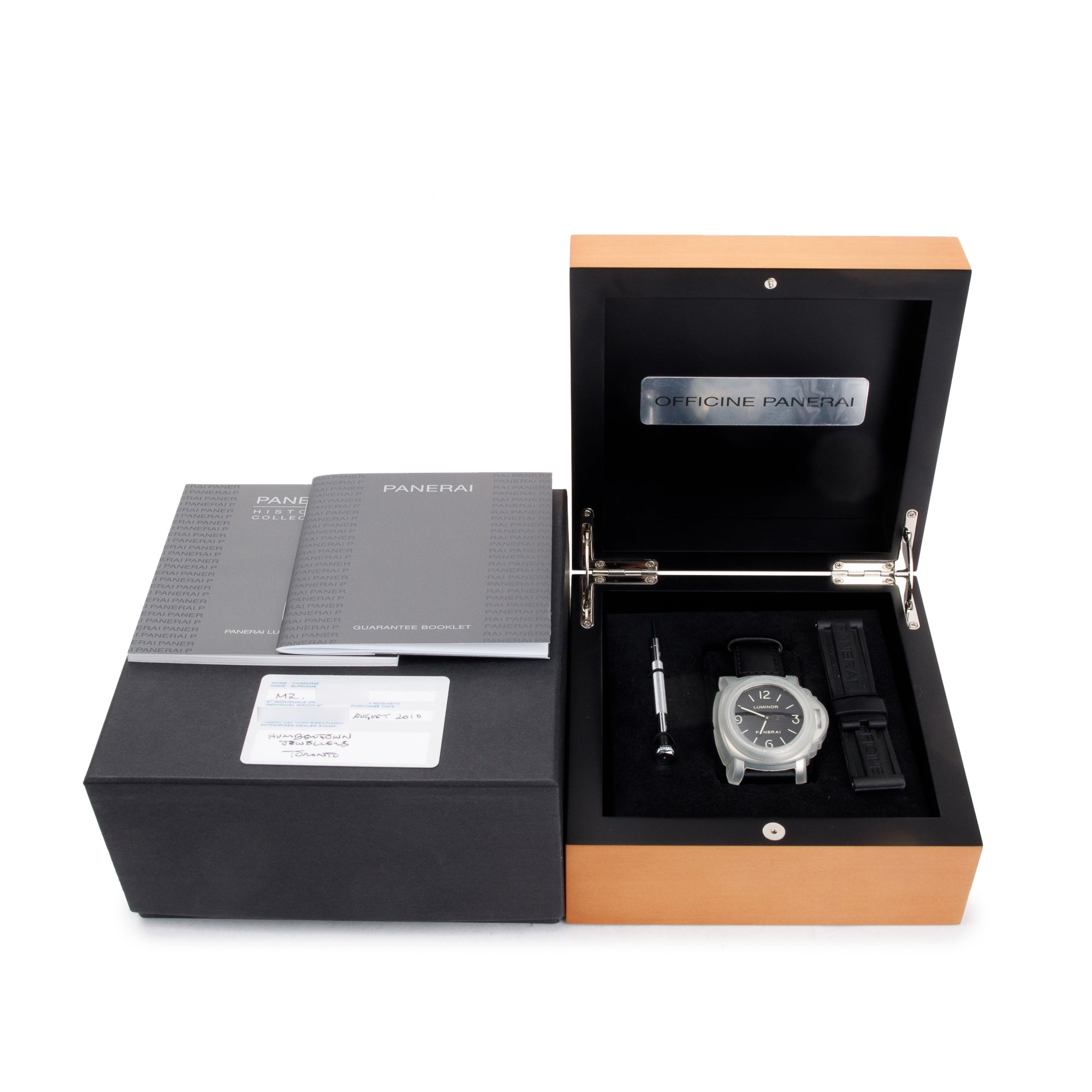 Panerai Stainless Steel Luminor Base PAM00112 44mm Automatic Watch w/ Box & Papers