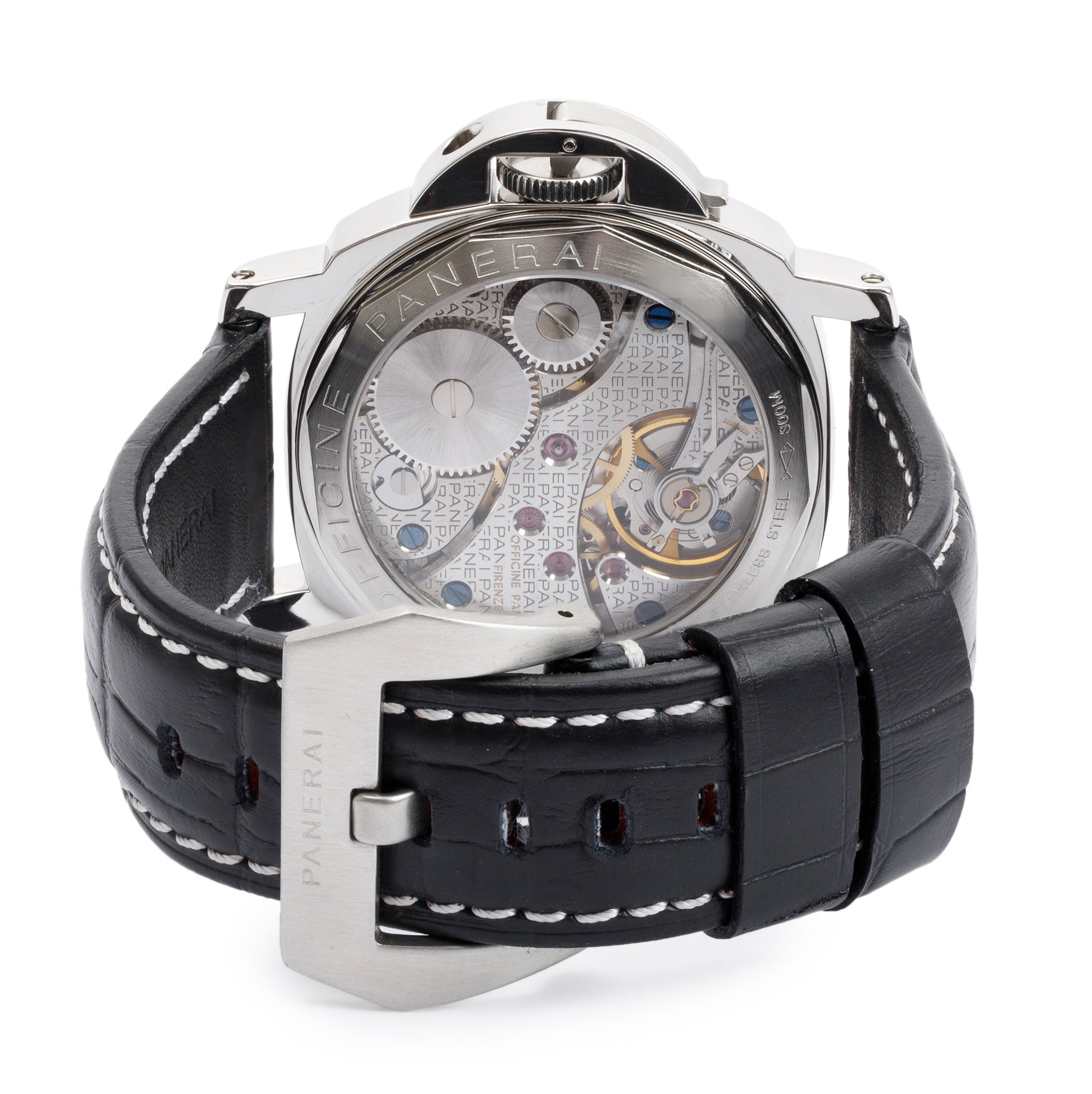 Panerai Stainless Steel Luminor Marina PAM00001 44mm Watch w/ Box & Papers