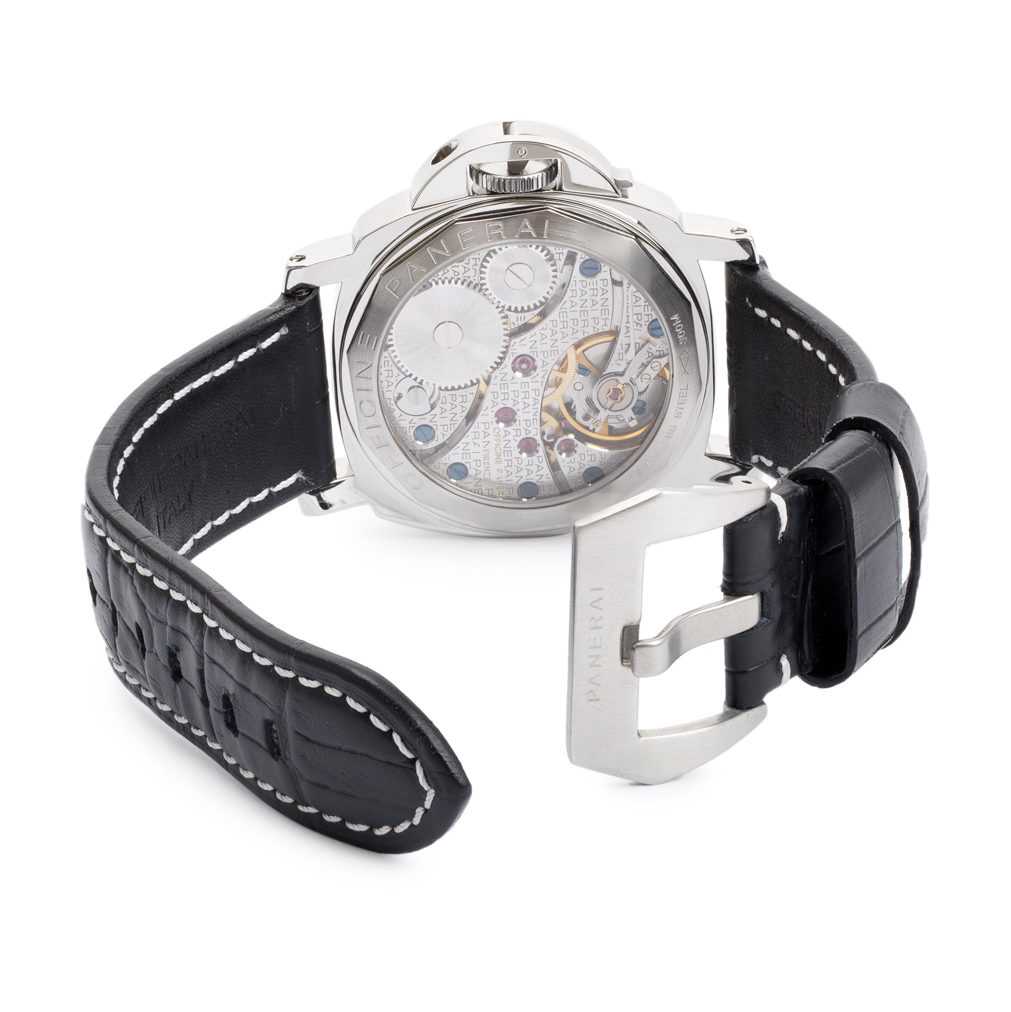 Panerai Stainless Steel Luminor Marina PAM00001 44mm Watch w/ Box & Papers