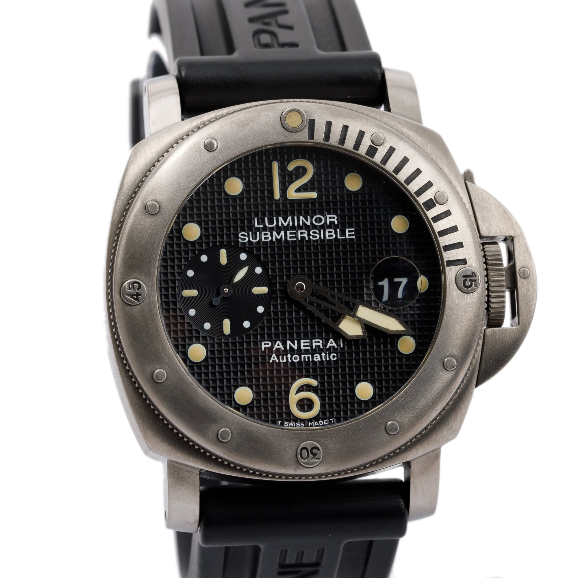 Panerai Titanium Luminor Submersible PAM00025 44mm Automatic Watch w/ Box & Papers