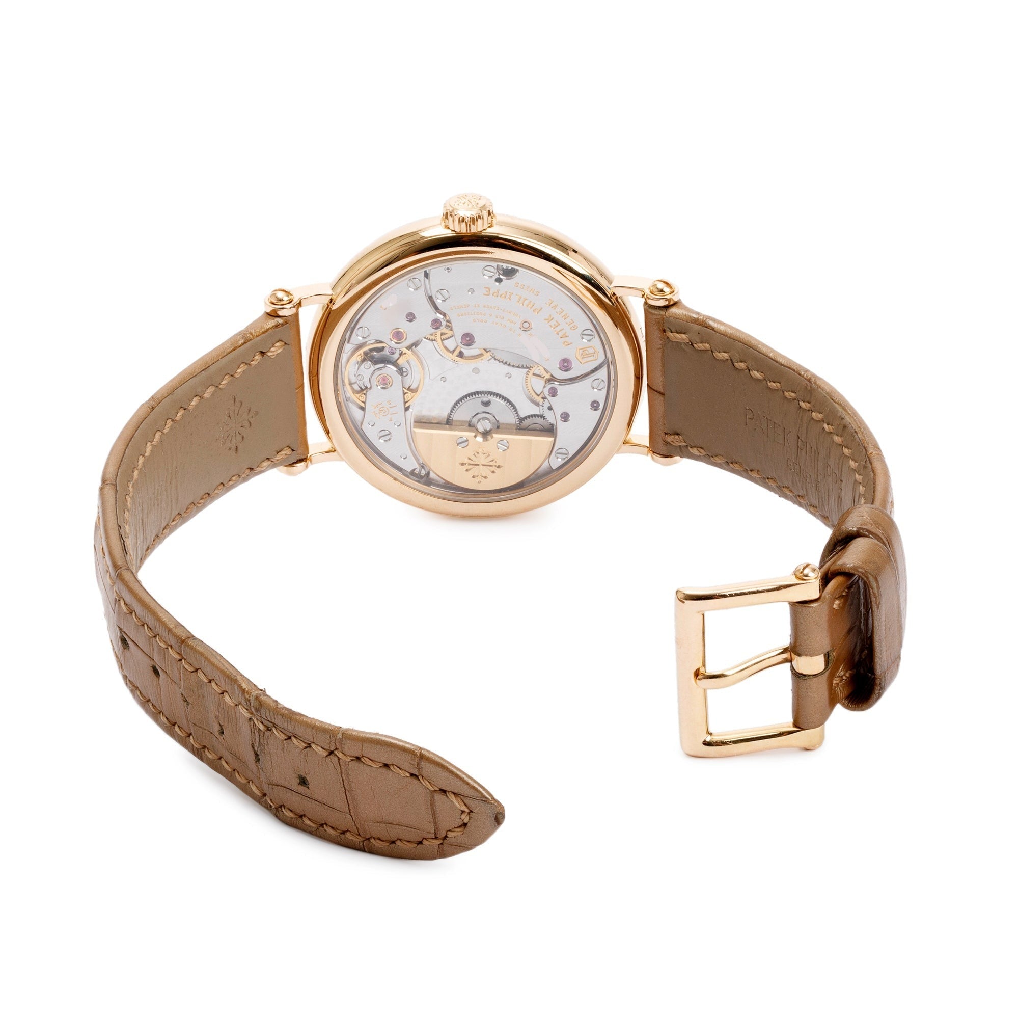 Patek Philippe 18k Rose Gold Calatrava 34.6 MM Watch w/ Box, Papers, Extra Straps