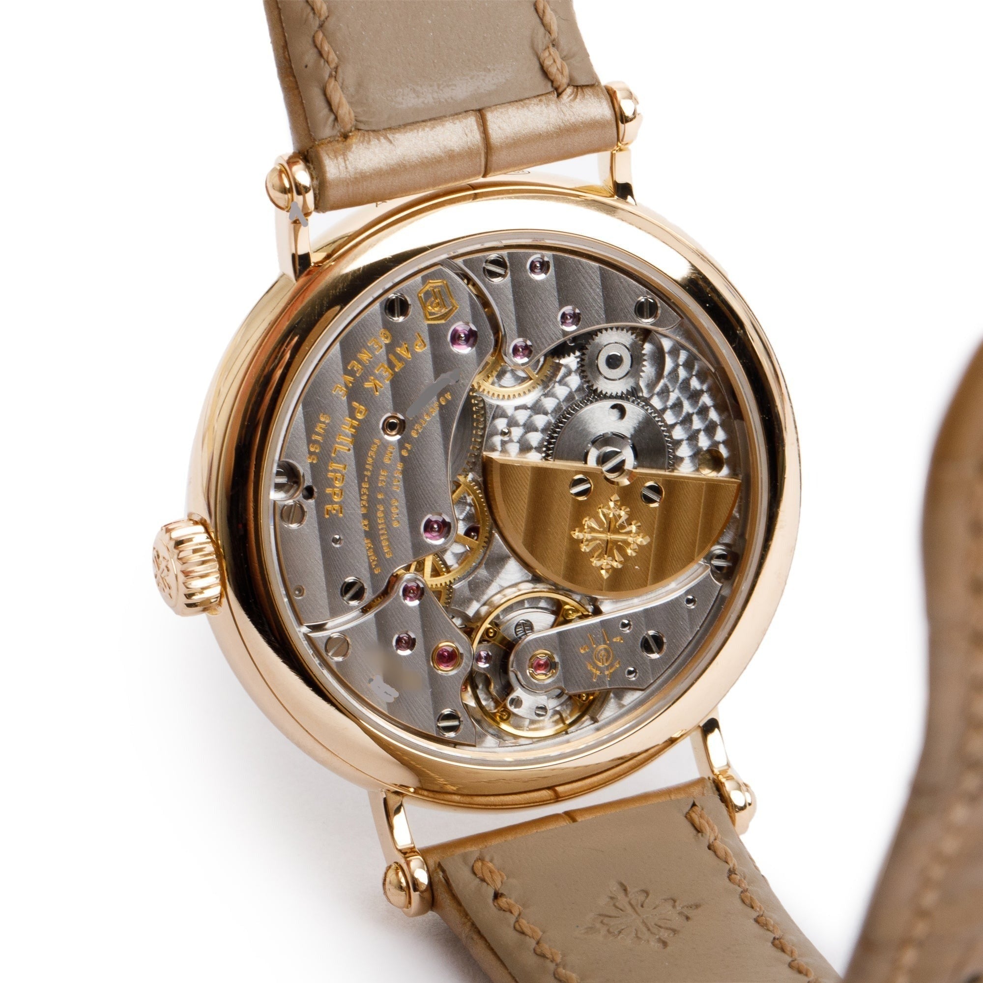 Patek Philippe 18k Rose Gold Calatrava 34.6 MM Watch w/ Box, Papers, Extra Straps