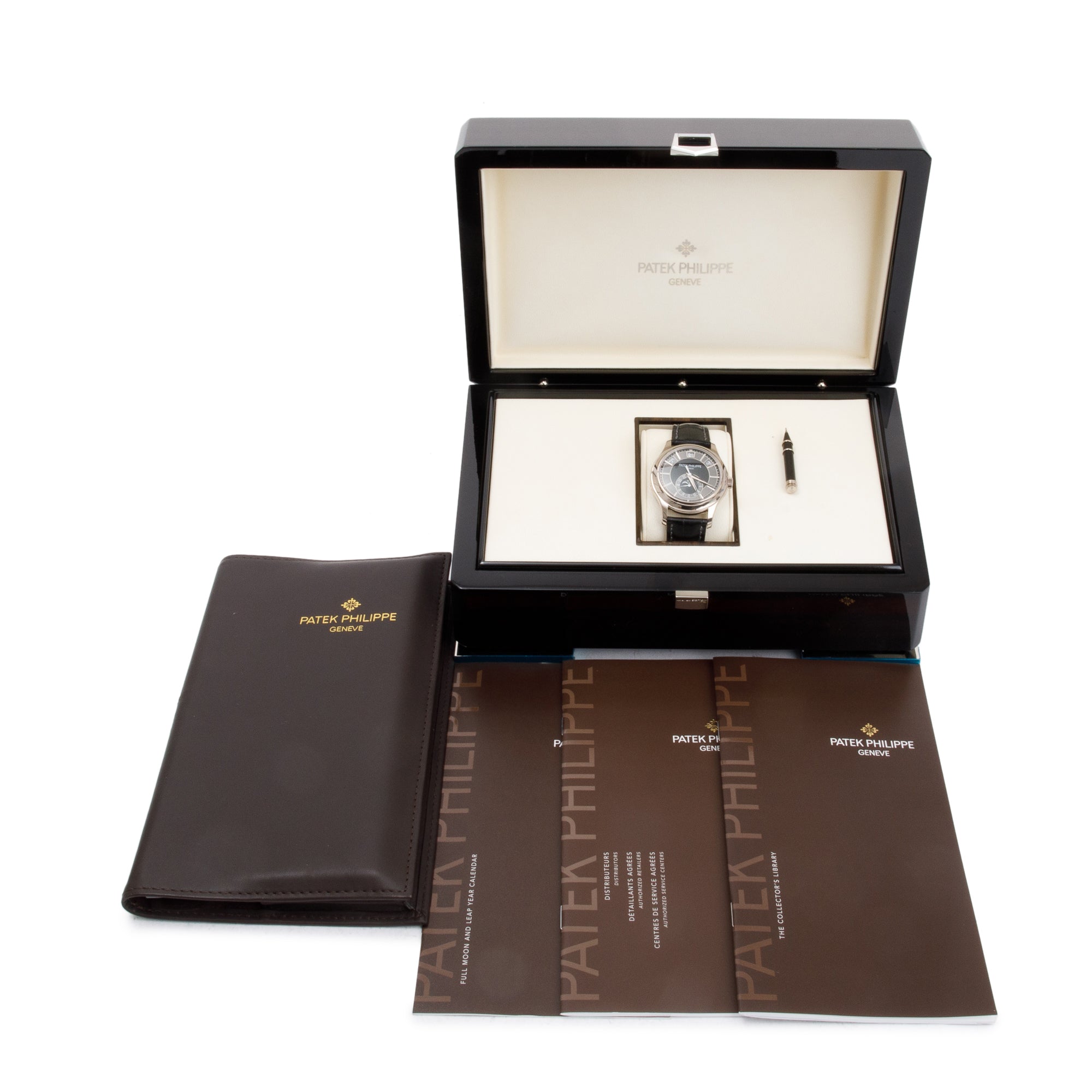 Patek Philippe 18k White Gold Annual Calendar 40 MM Watch w/ Box & Papers