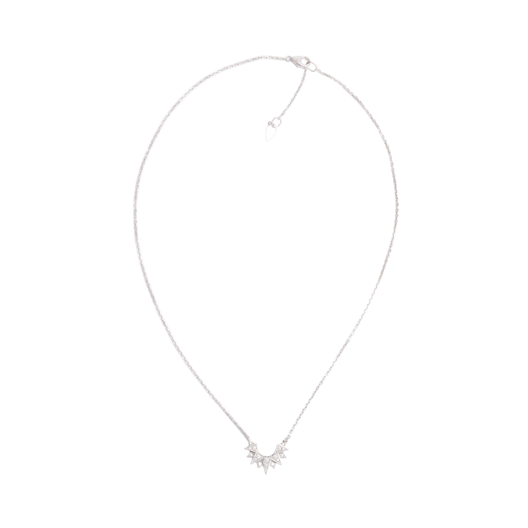 Piaget 18k White Gold Diamond Sunlight Pendant Necklace w/ Box & Certificate