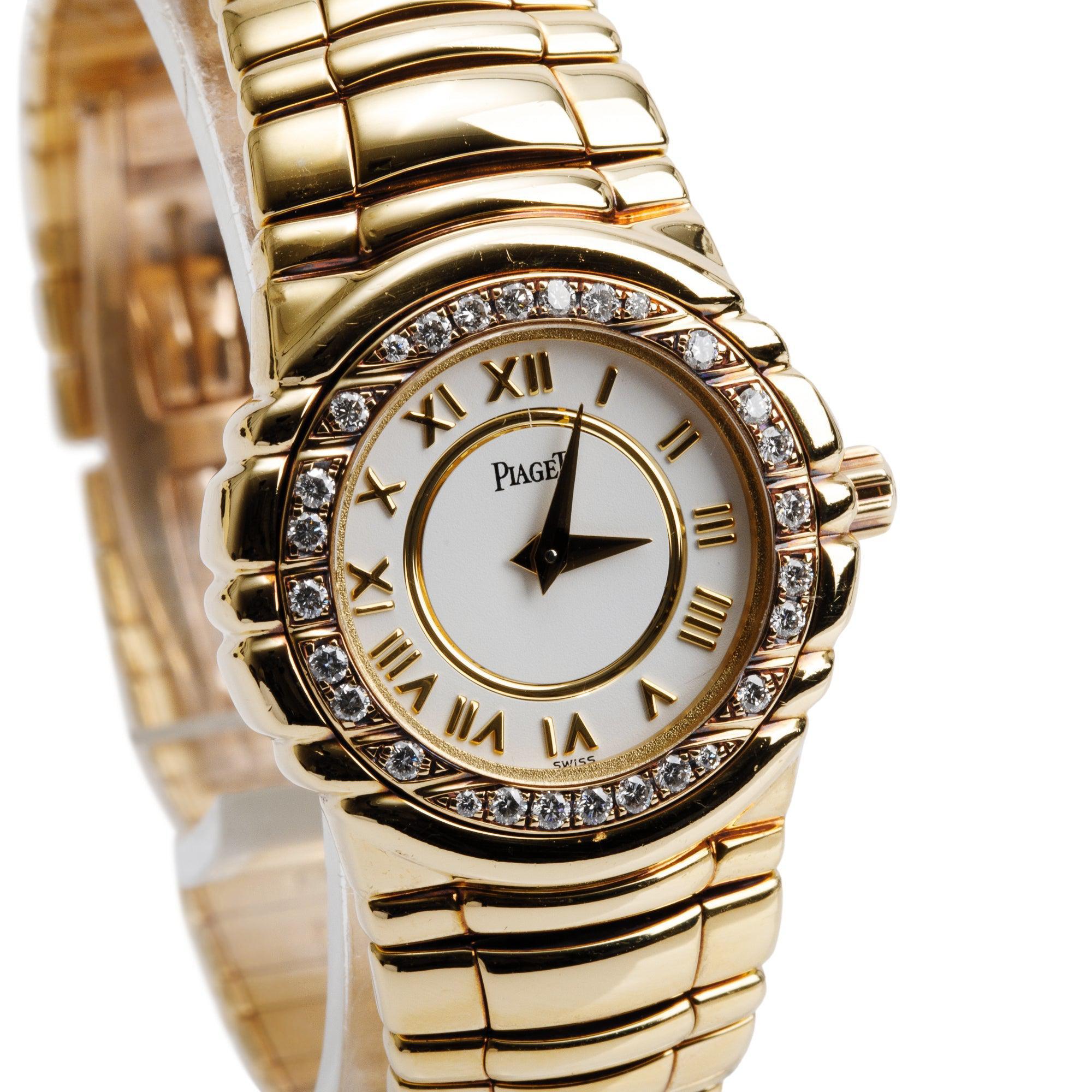 Piaget 18k Yellow Gold Diamond Bezel 25 MM Tanagra Watch 16033