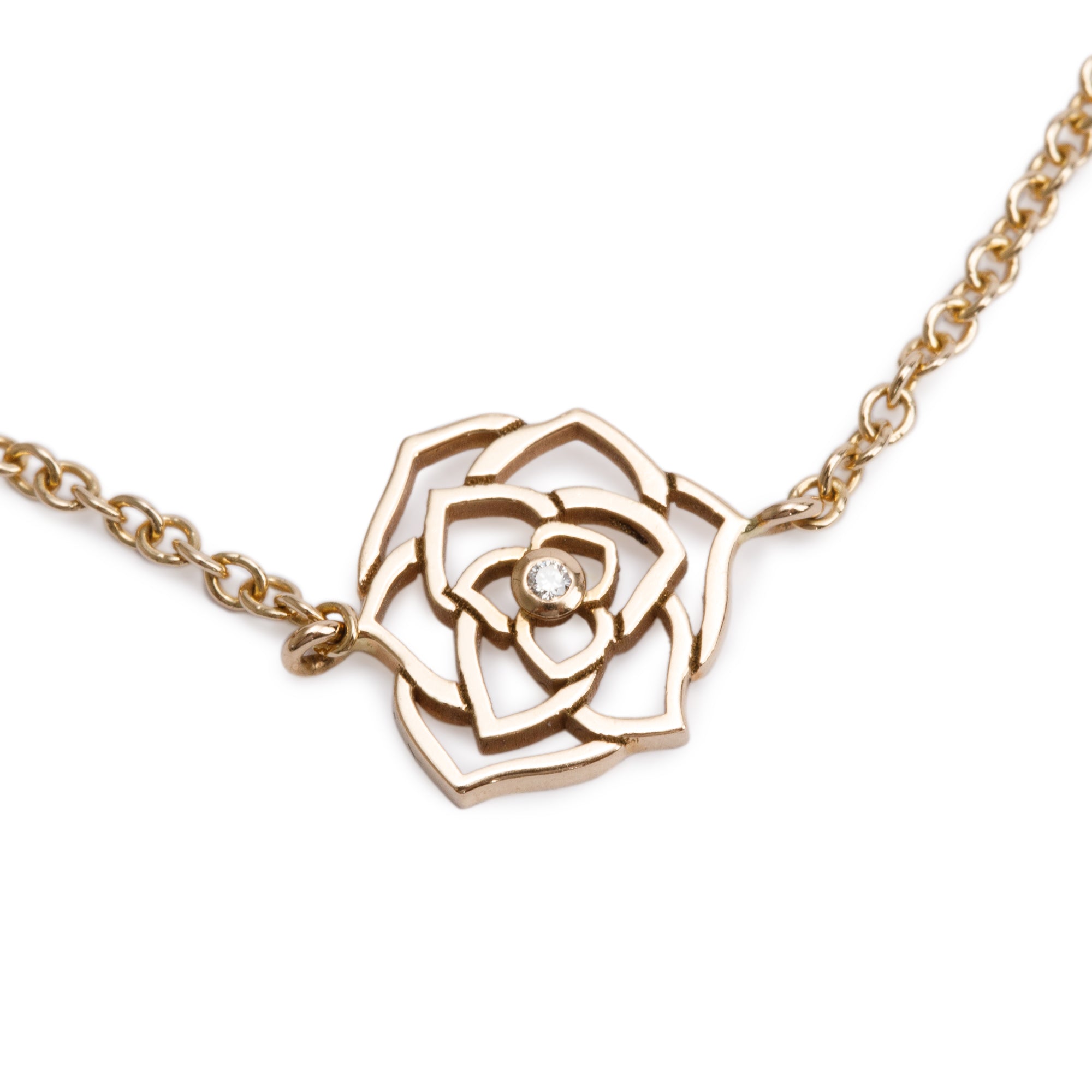 Piaget 2024 18k Yellow Gold Rose Diamond Bracelet w/ Receipt & Certificate