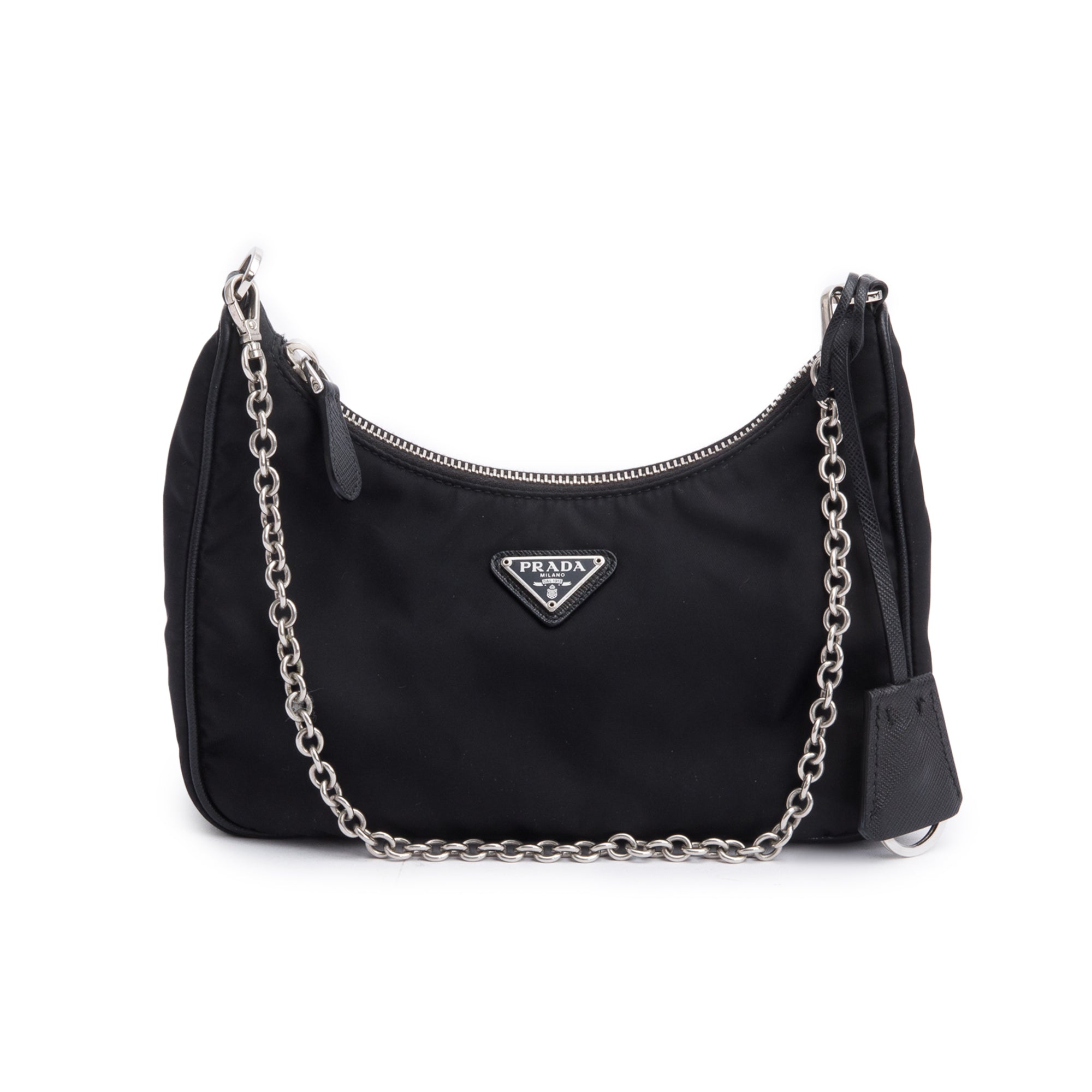Prada 2020 Black Re-Edition 2005 Re-Nylon Shoulder Bag w/ Box, Receipt, & Authenticity Card