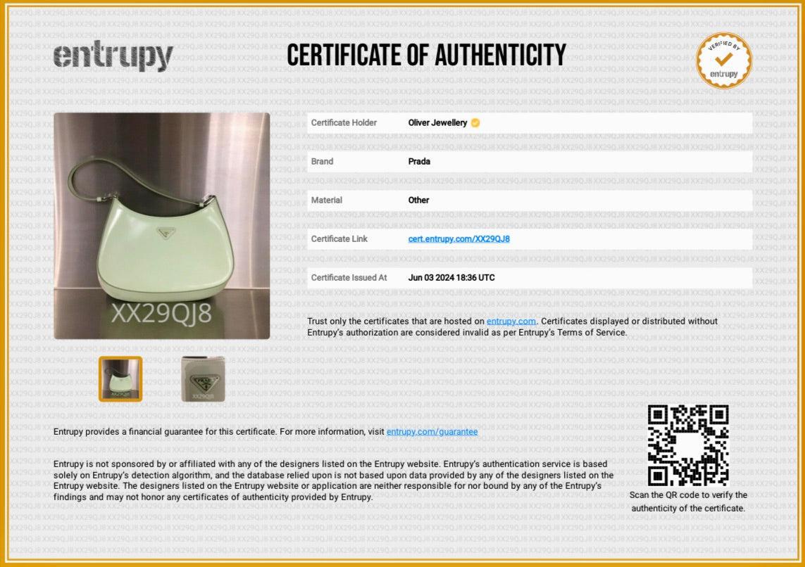 Prada 2021 Aqua Spazzolato Leather Cleo Bag w/ Authenticity Card