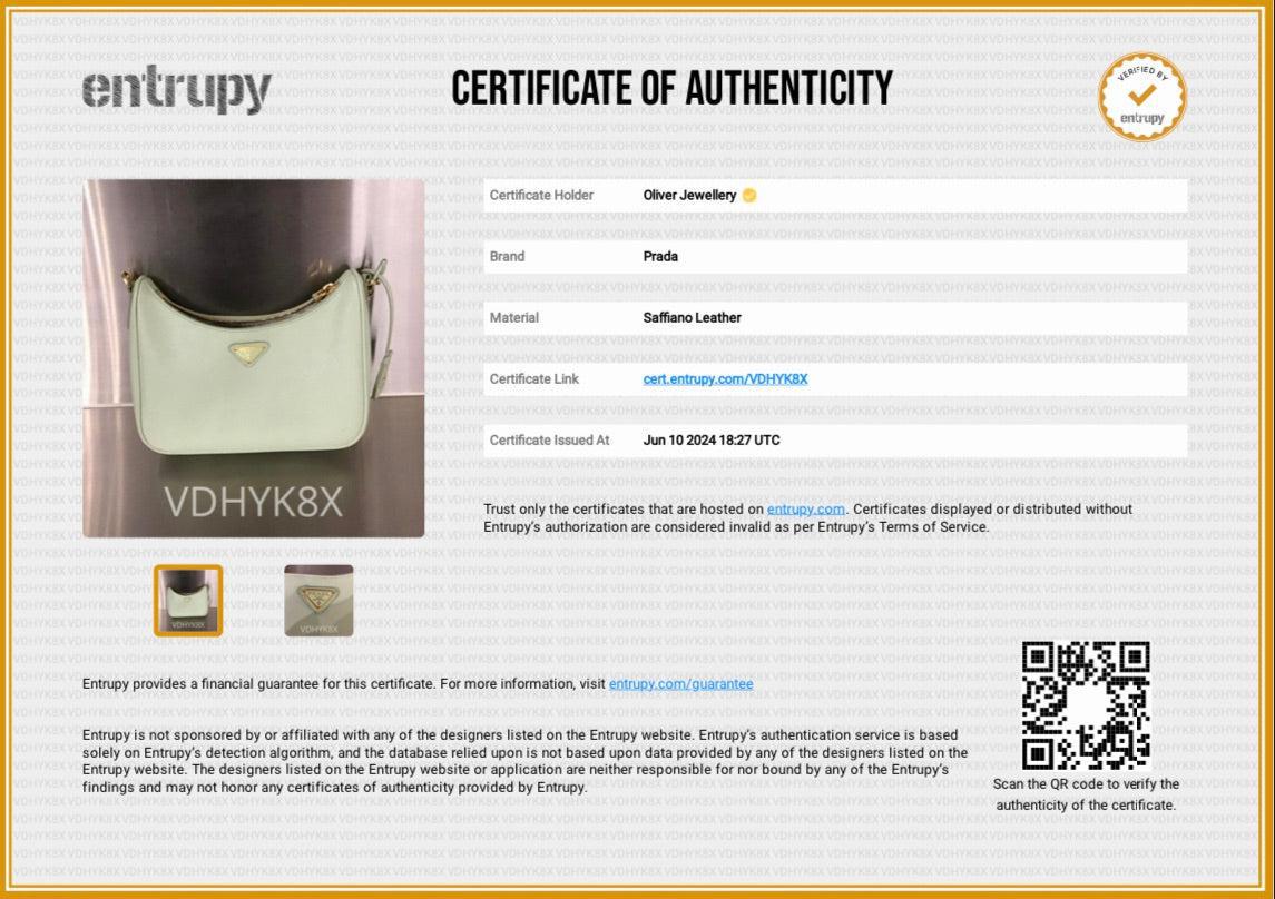 Prada 2021 Light Green Saffiano Leather Re-Edition 2005 Shoulder Bag