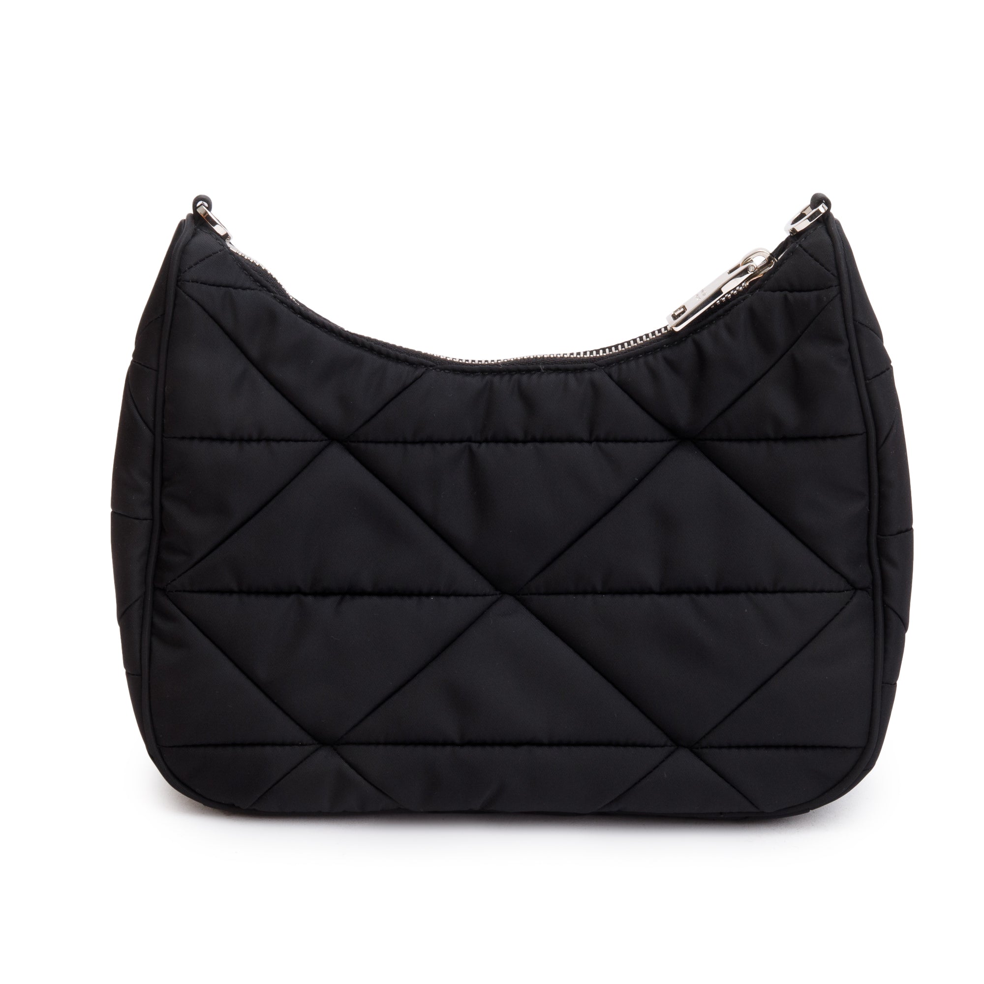 Prada 2022 Black Padded Re-Nylon Shoulder Bag w/ Box & Authenticity Card