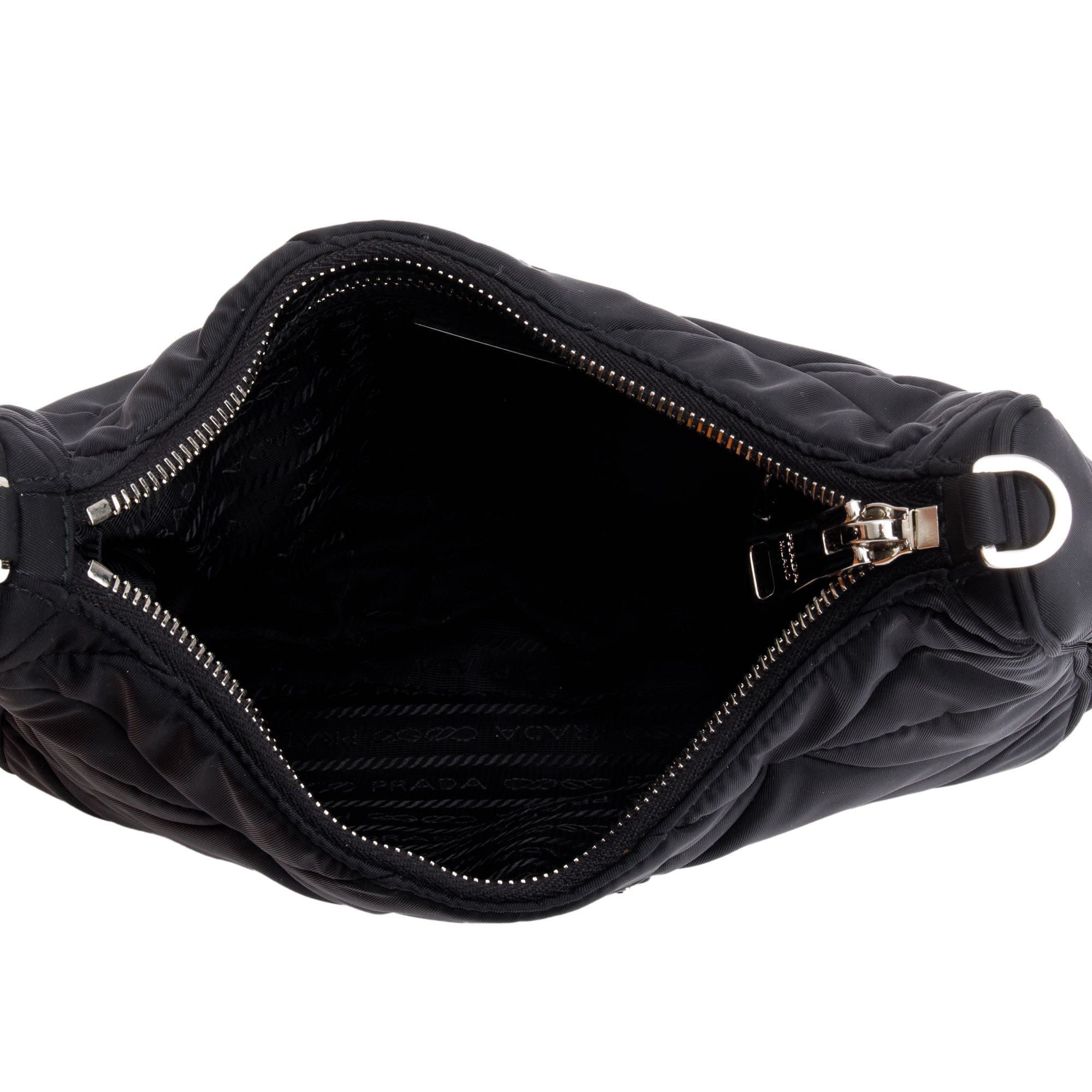 Prada 2022 Black Padded Re-Nylon Shoulder Bag w/ Box & Authenticity Card