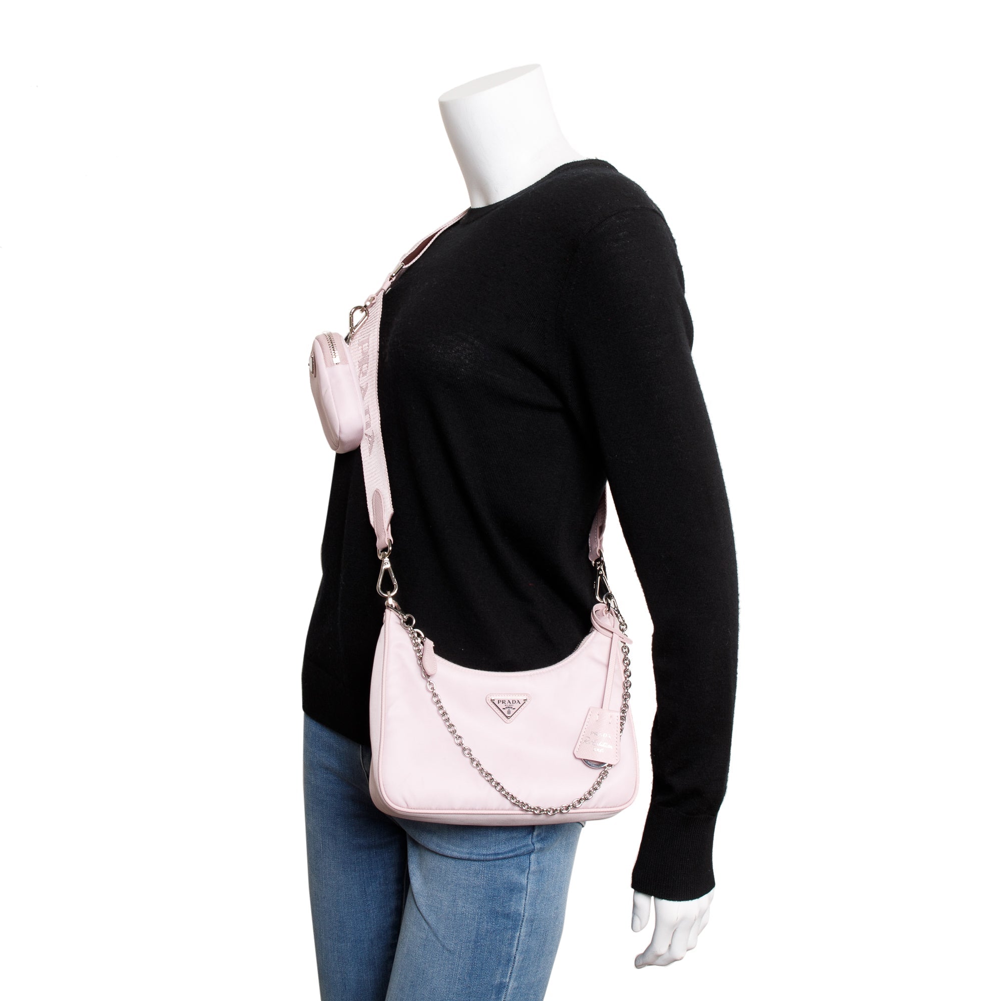 Prada 2022 Pink Re-Edition 2005 Re-Nylon Shoulder Bag w/ Box & Authenticity Card