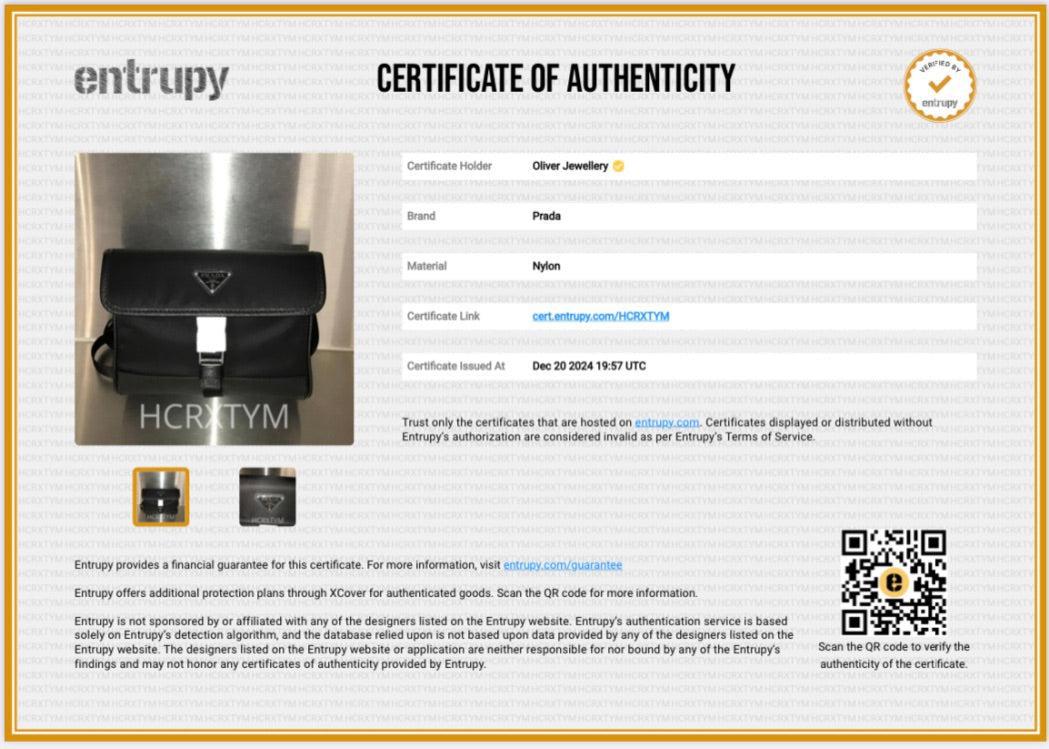 Prada 2024 Black Re-Nylon and Saffiano Leather Smatphone Case Bag w/ Box