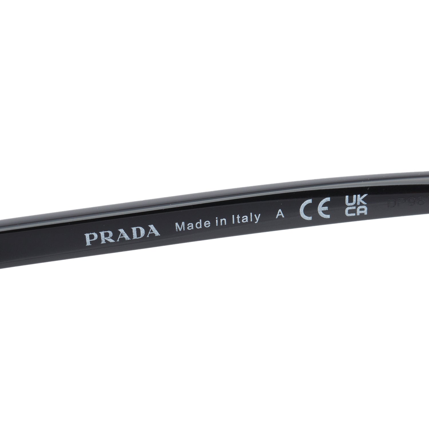 Prada SPR 69Z Black Metal Shield Sunglasses w/ Case