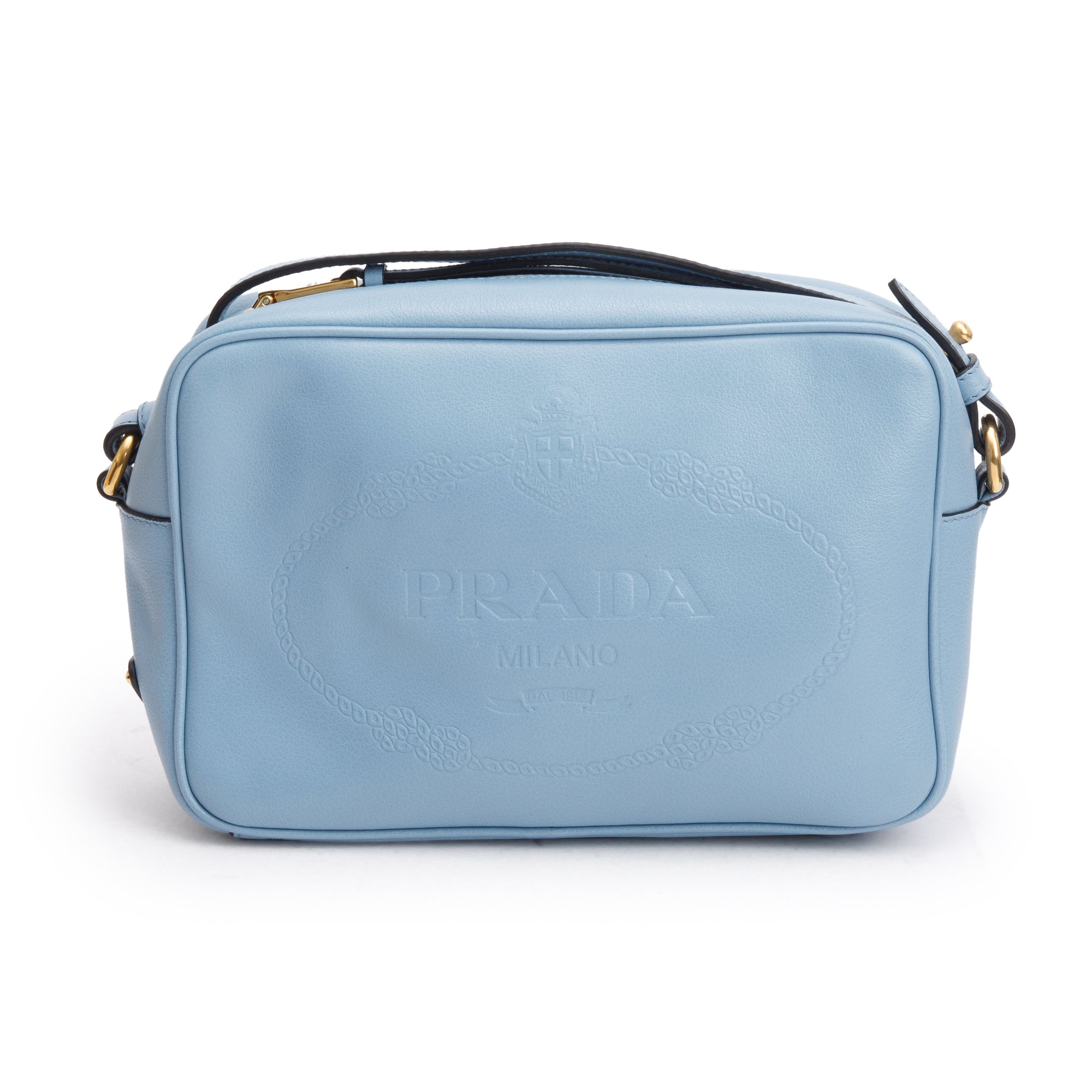 Prada Astrale Glace Calf Leather Logo Camera Crossbody Bag w/ Authenticity Card