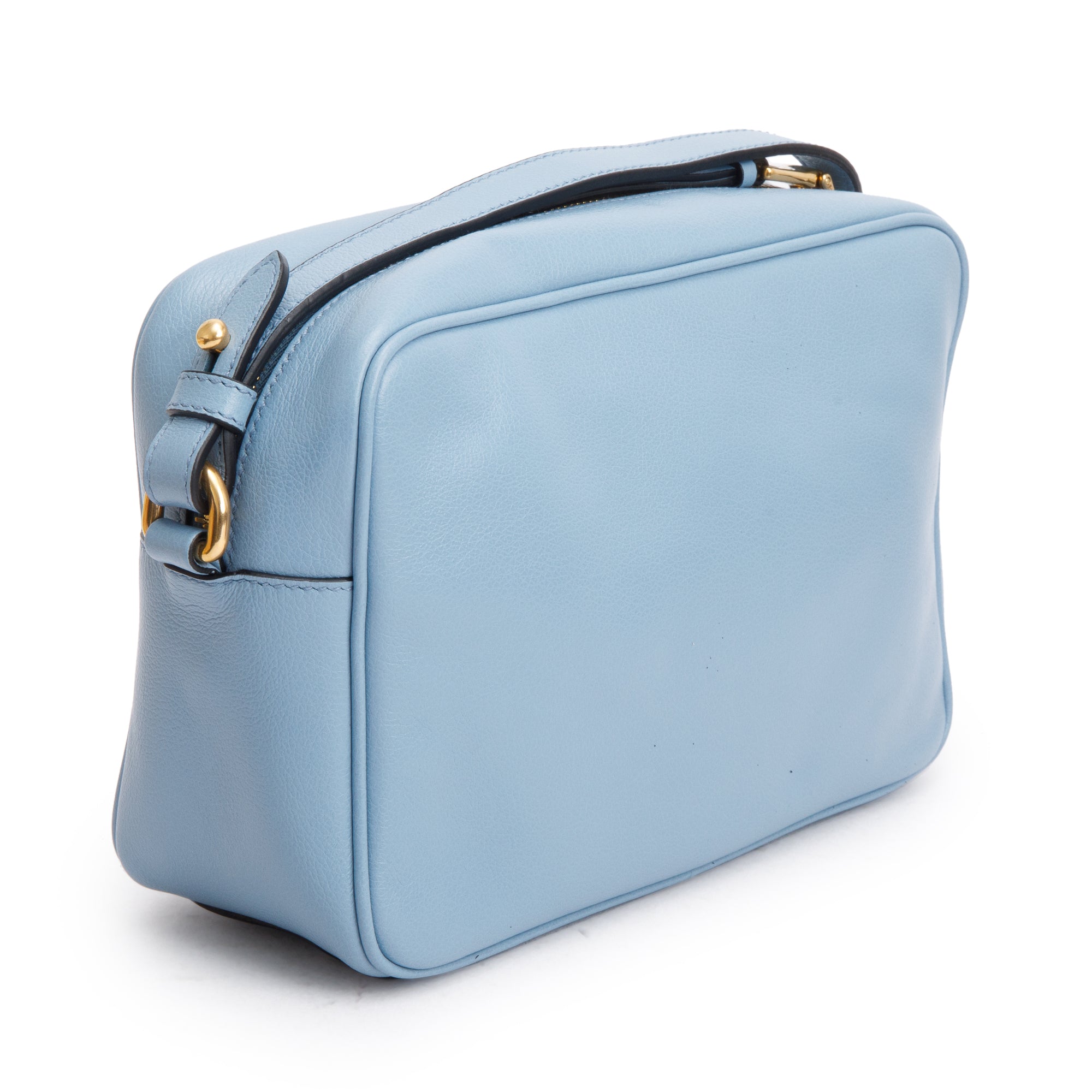 Prada Astrale Glace Calf Leather Logo Camera Crossbody Bag w/ Authenticity Card