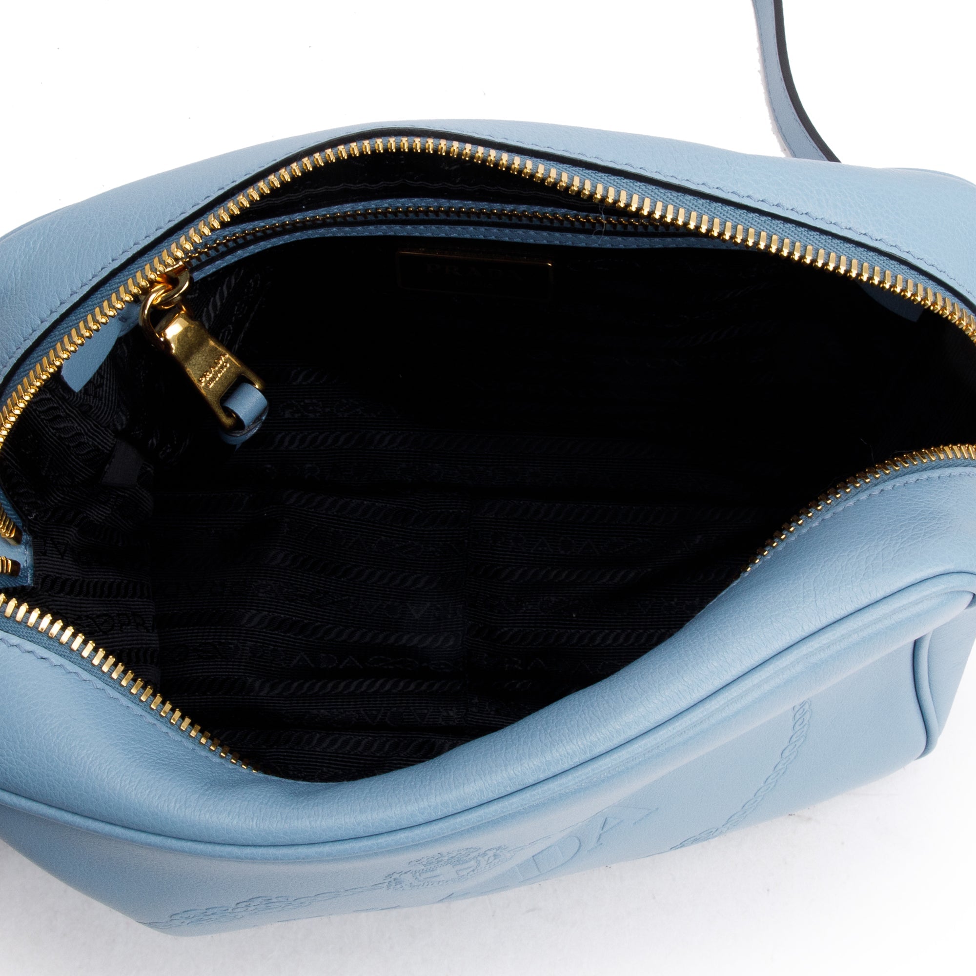 Prada Astrale Glace Calf Leather Logo Camera Crossbody Bag w/ Authenticity Card