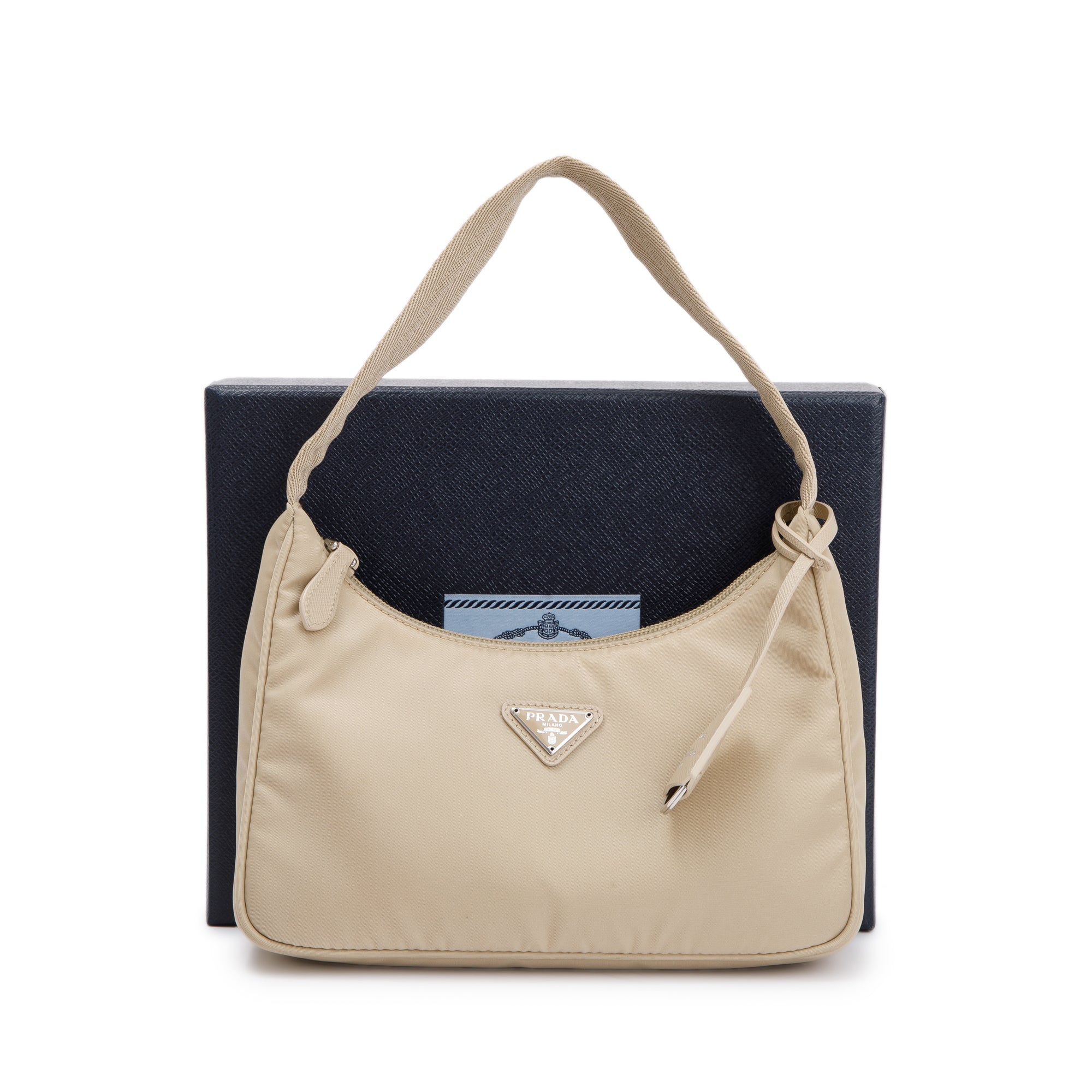 Prada Beige Re-Edition 2000 Re-Nylon Mini Bag w/ Box