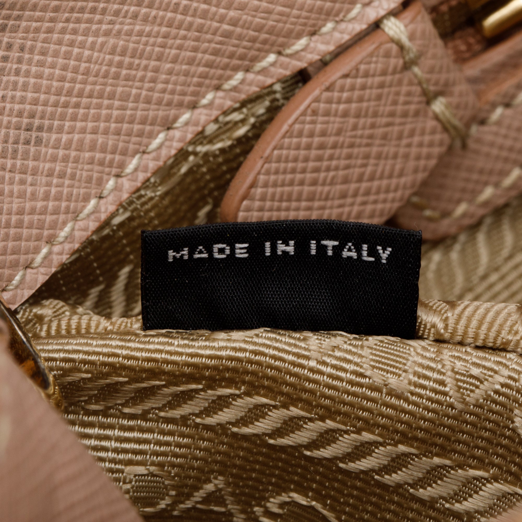 Prada Beige Saffiano Leather Small Double Zip Galleria Tote w/ Strap