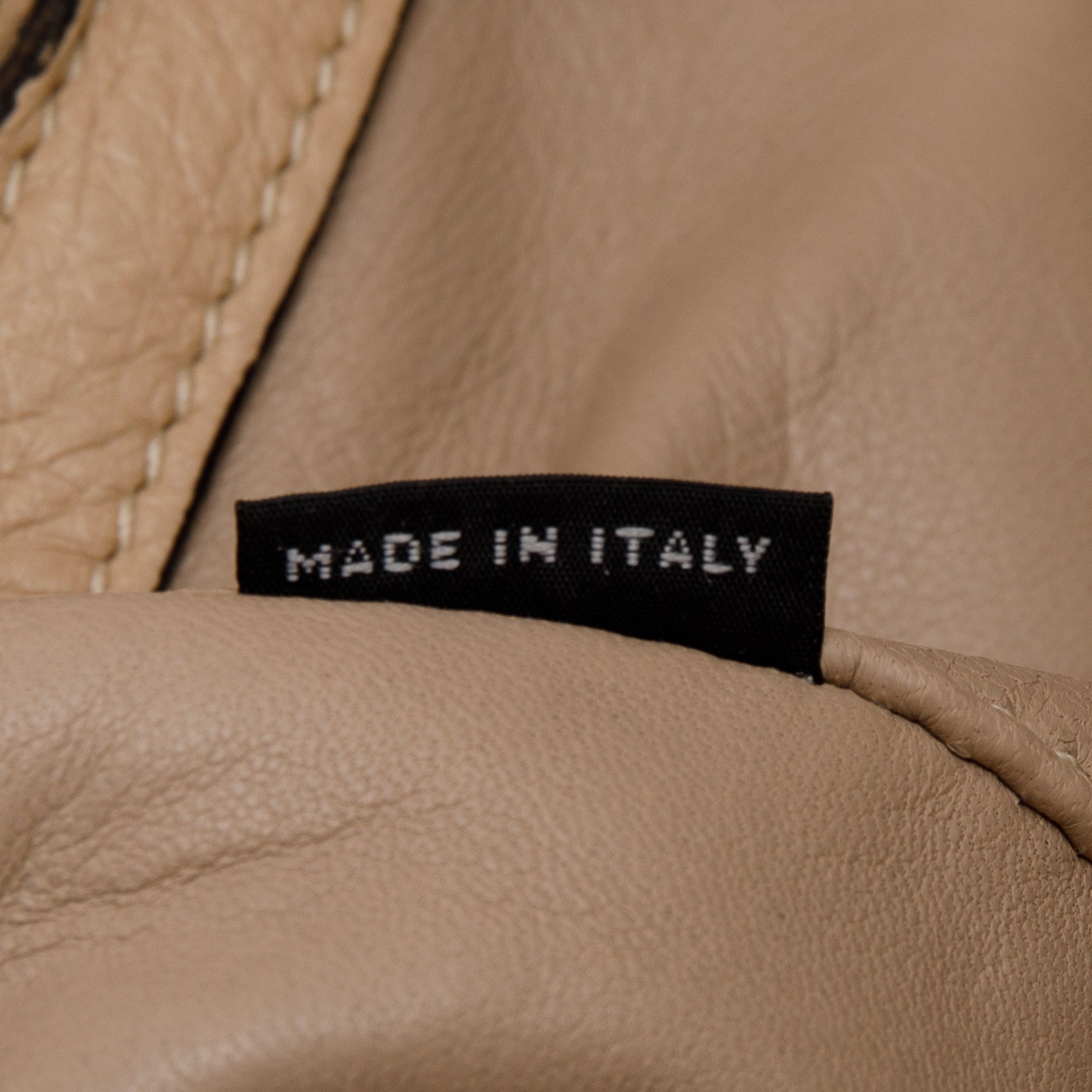 Prada Beige Vitello Daino Twin Pocket Tote w/ Strap