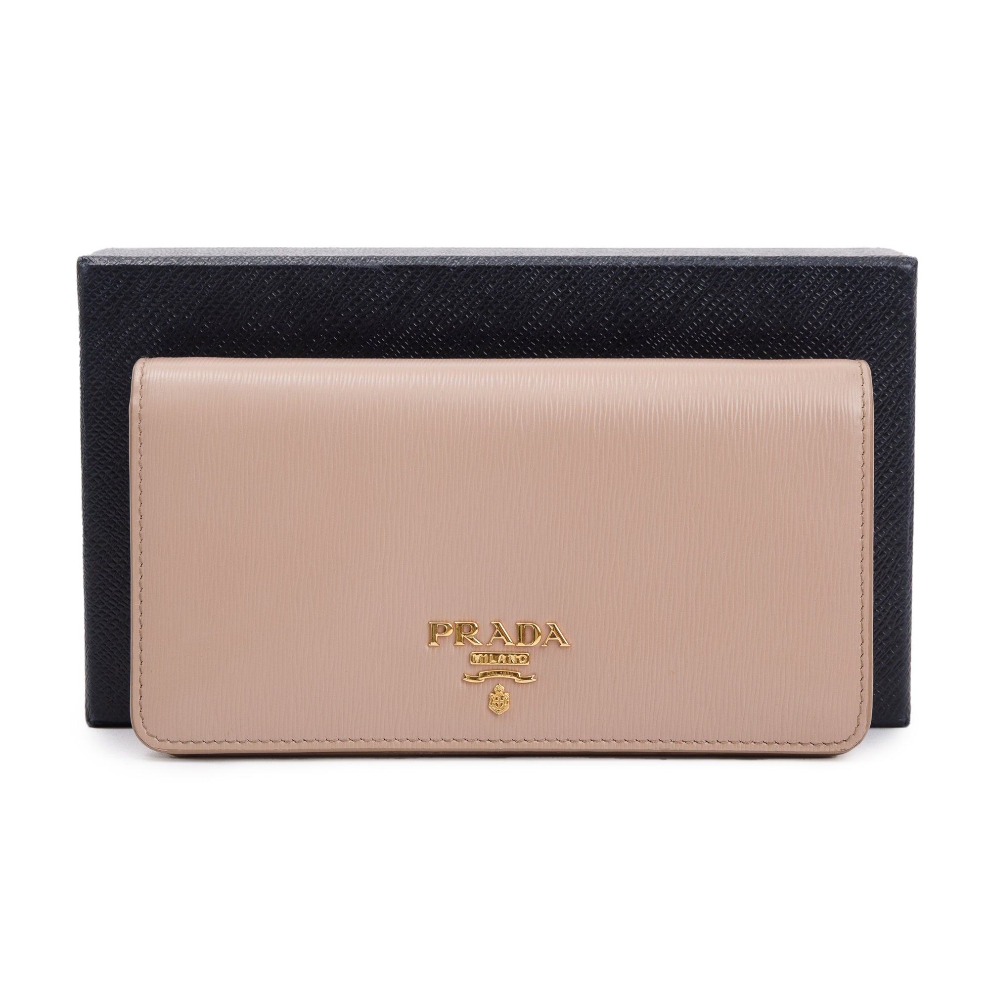 Prada Beige Vitello Move Wallet on Chain w/ Box & Authenticity Card