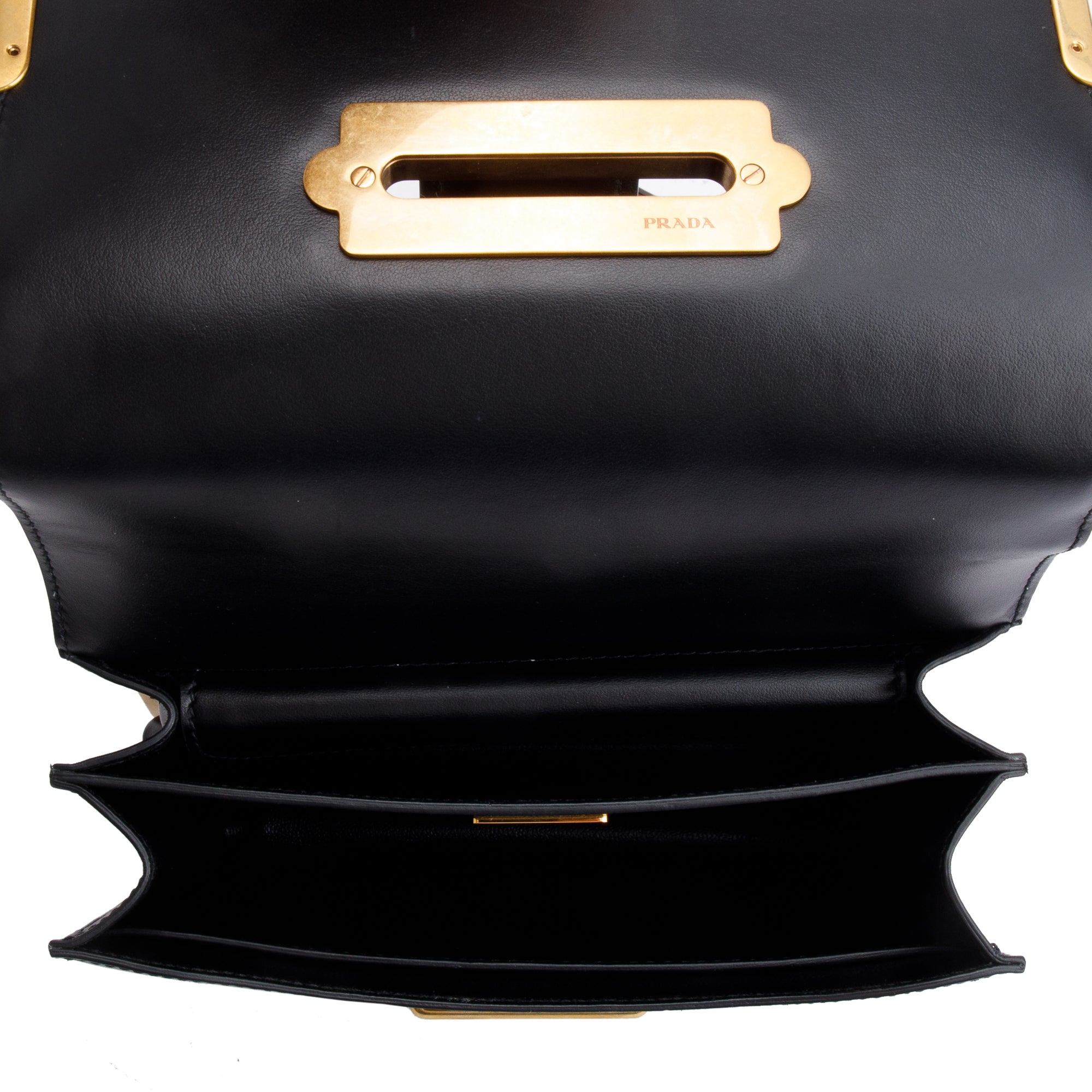 Prada Black City Calf Saffiano Cahier Bag