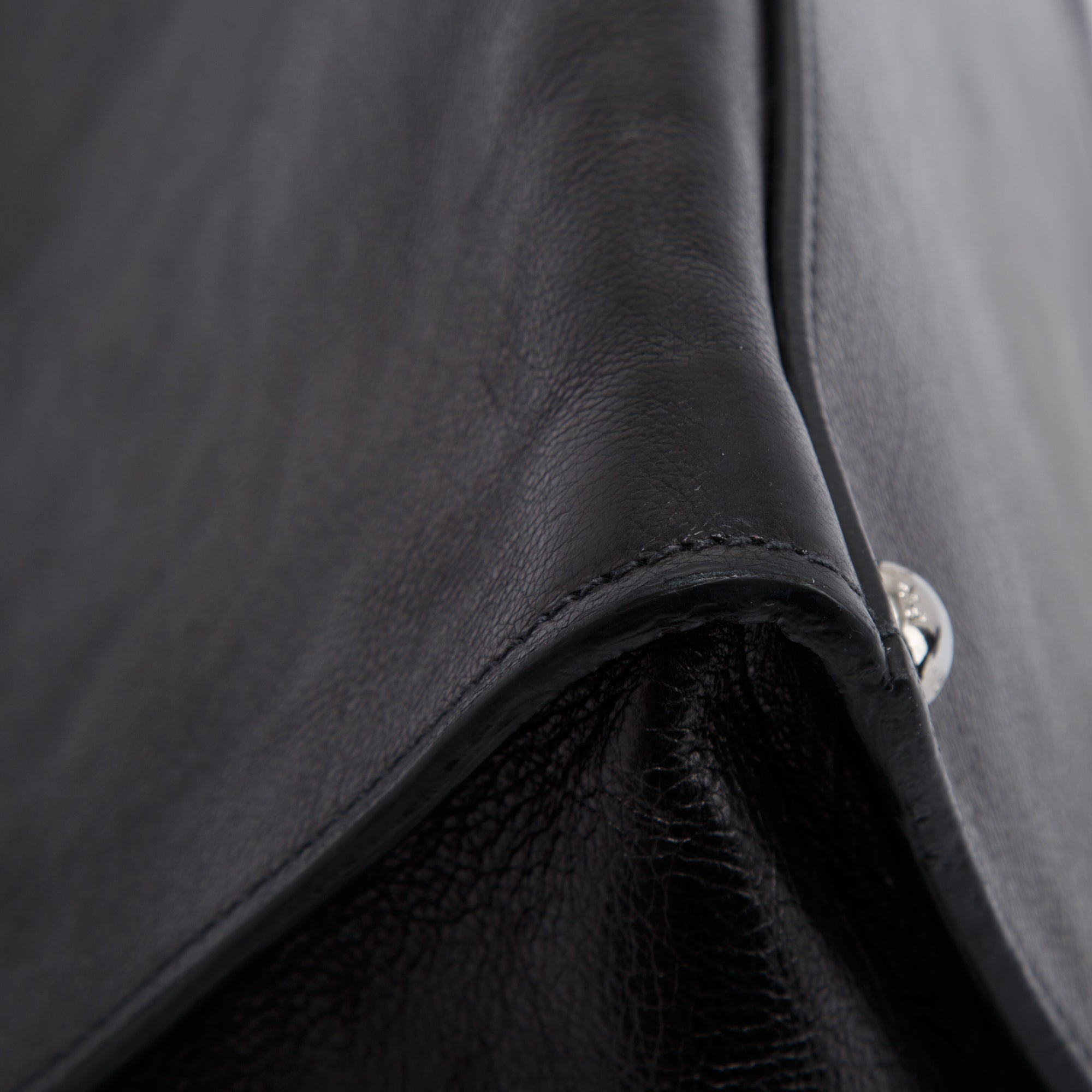 Prada Black Glace Calf Twin Pocket Tote w/ Strap