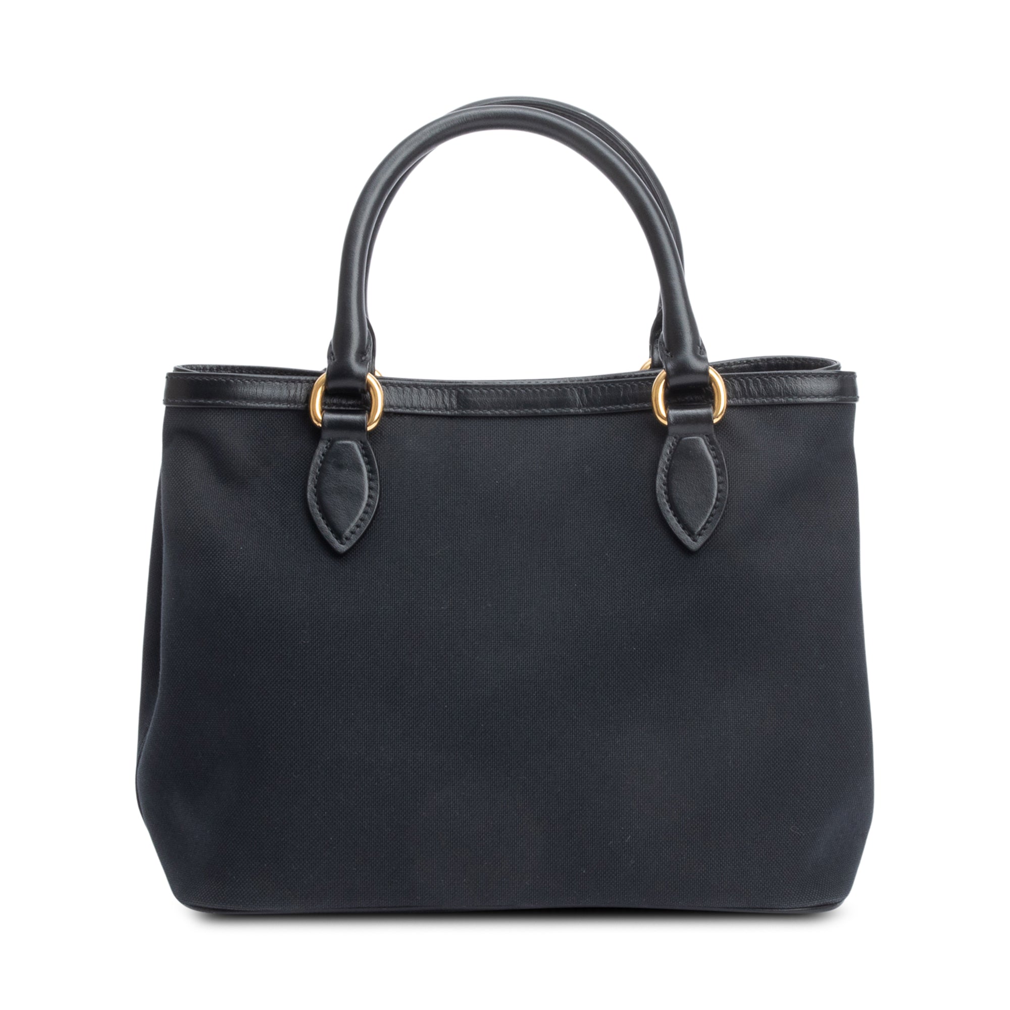 Prada Black Jacquard Logo Tote w/ Strap