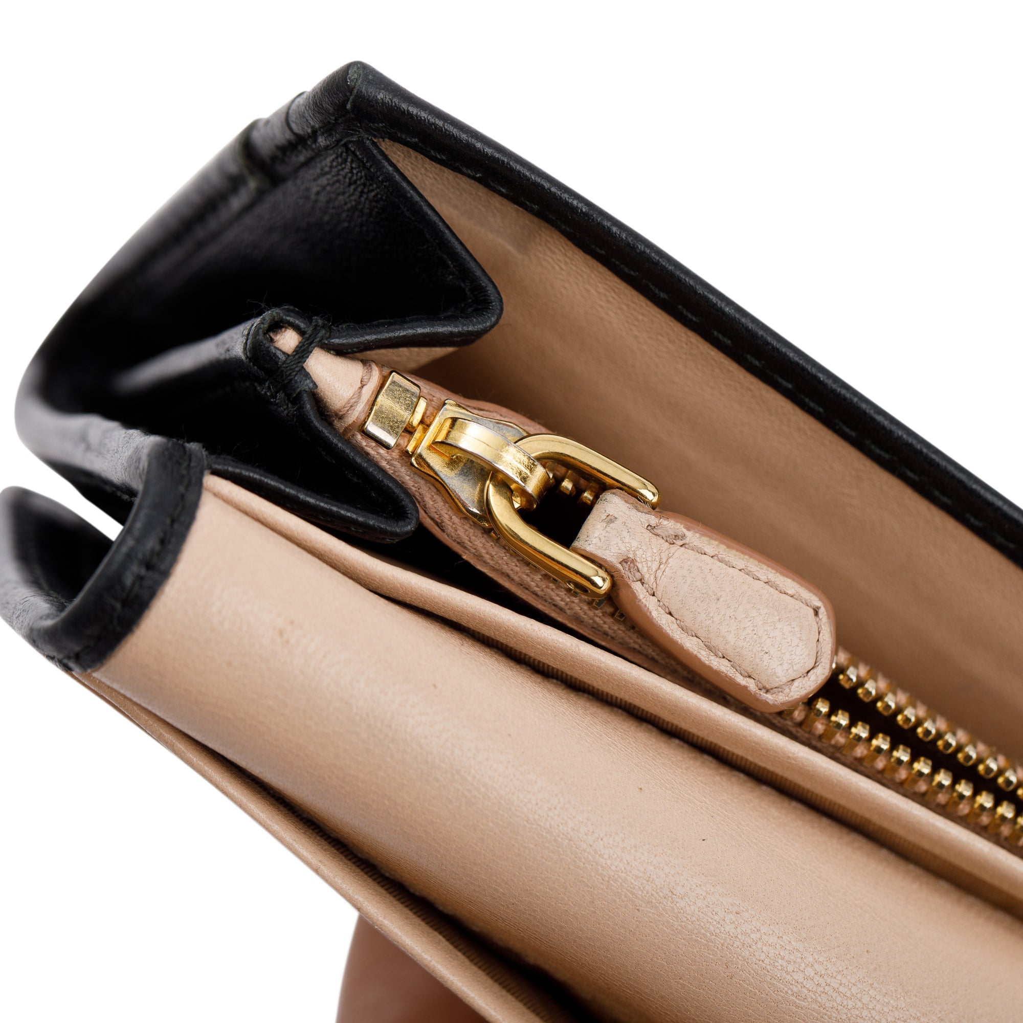 Prada Black Leather Continental Wallet