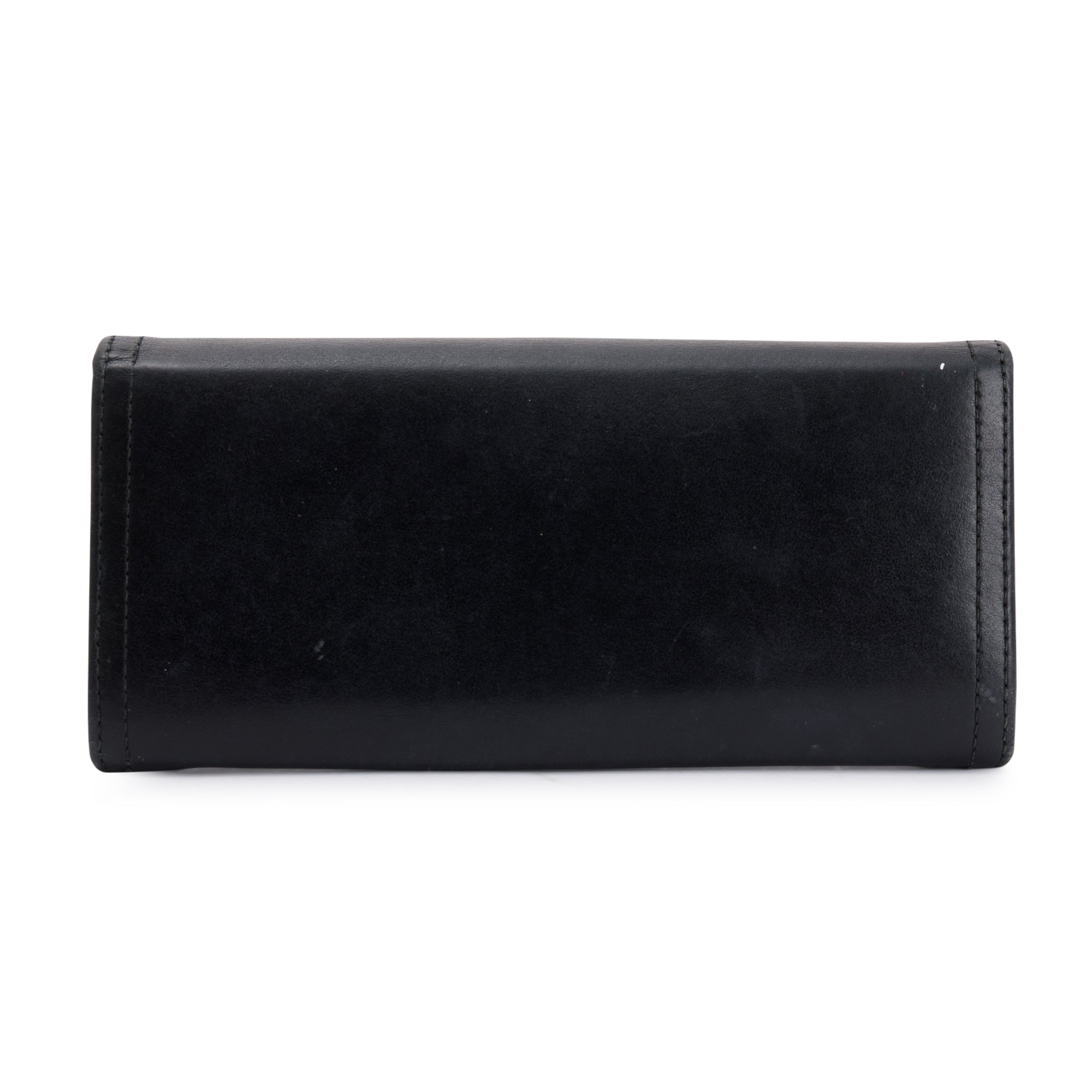 Prada Black Leather Continental Wallet