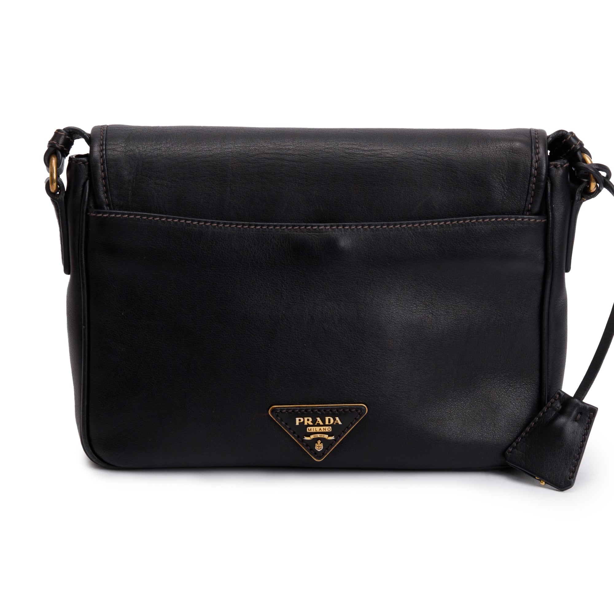 Prada Black Nappa Leather Sound Crossbody Bag w/ Authenticity Card