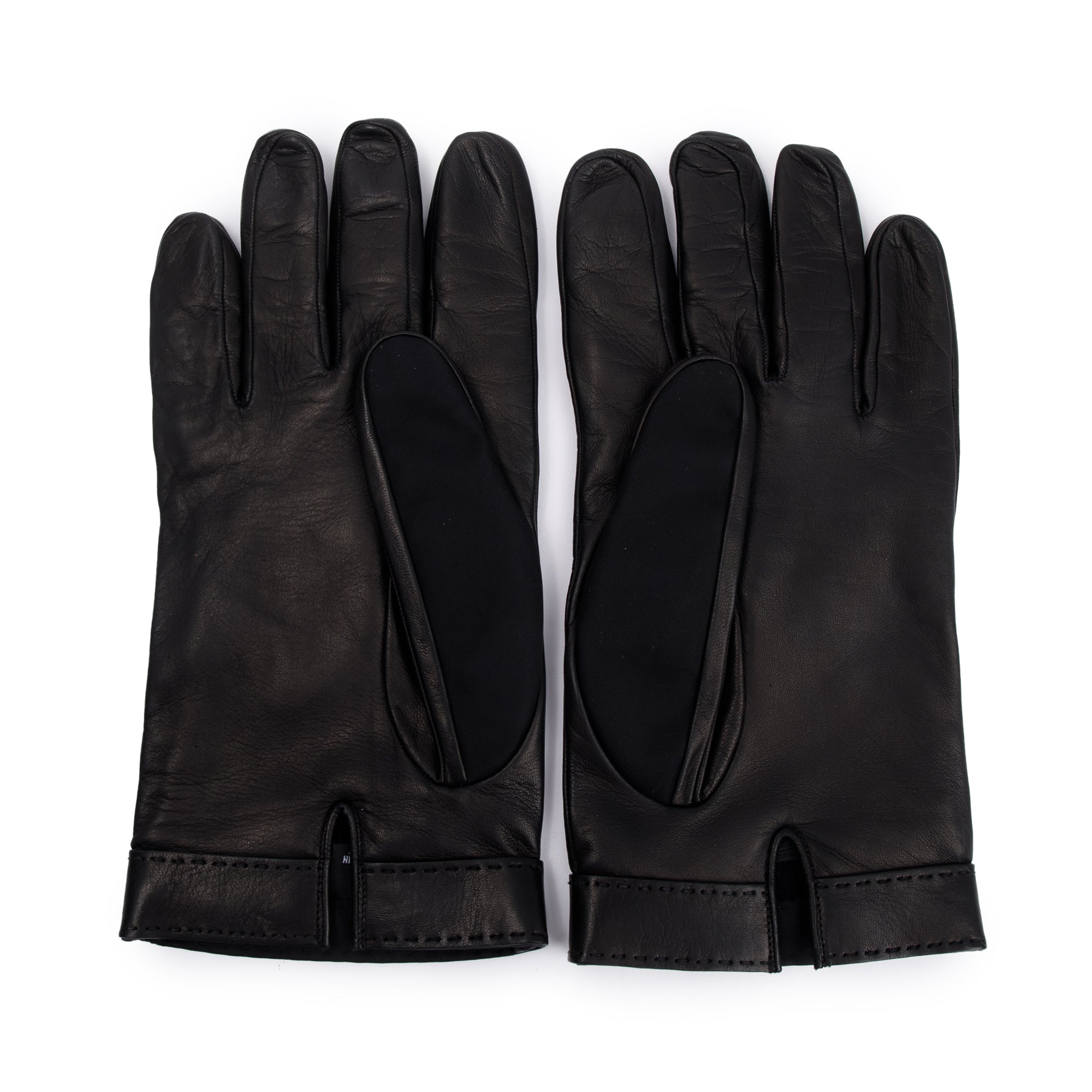 Prada Black Nappa Tessuto Nylon Logo Gloves