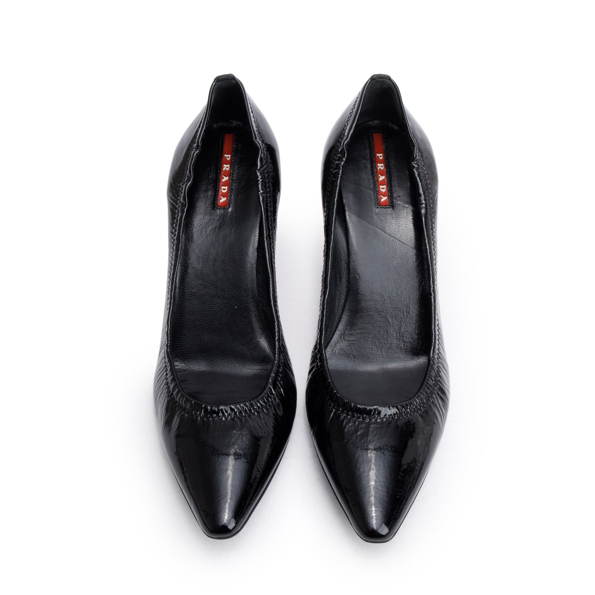 Prada Black Patent Leather Pumps, Size 39