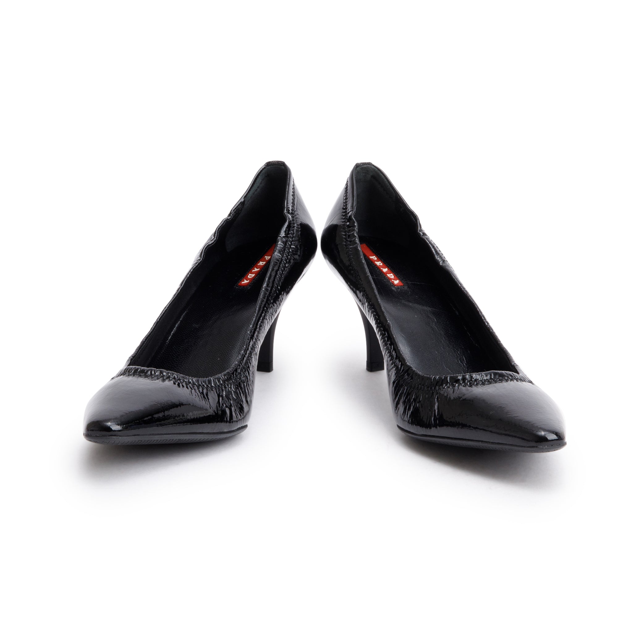Prada Black Patent Leather Pumps, Size 39