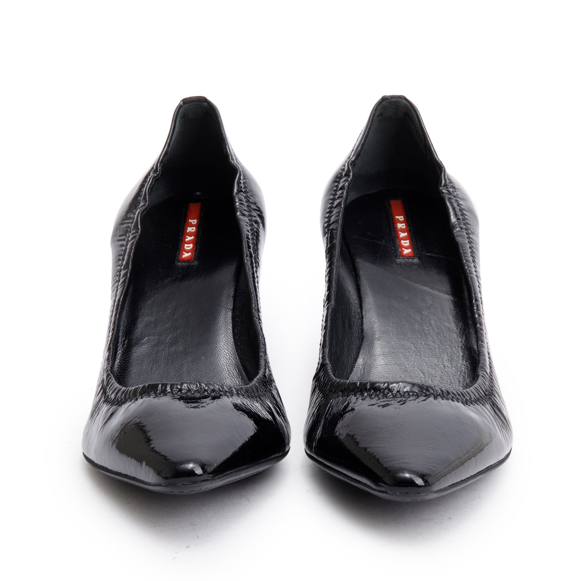 Prada Black Patent Leather Pumps, Size 39