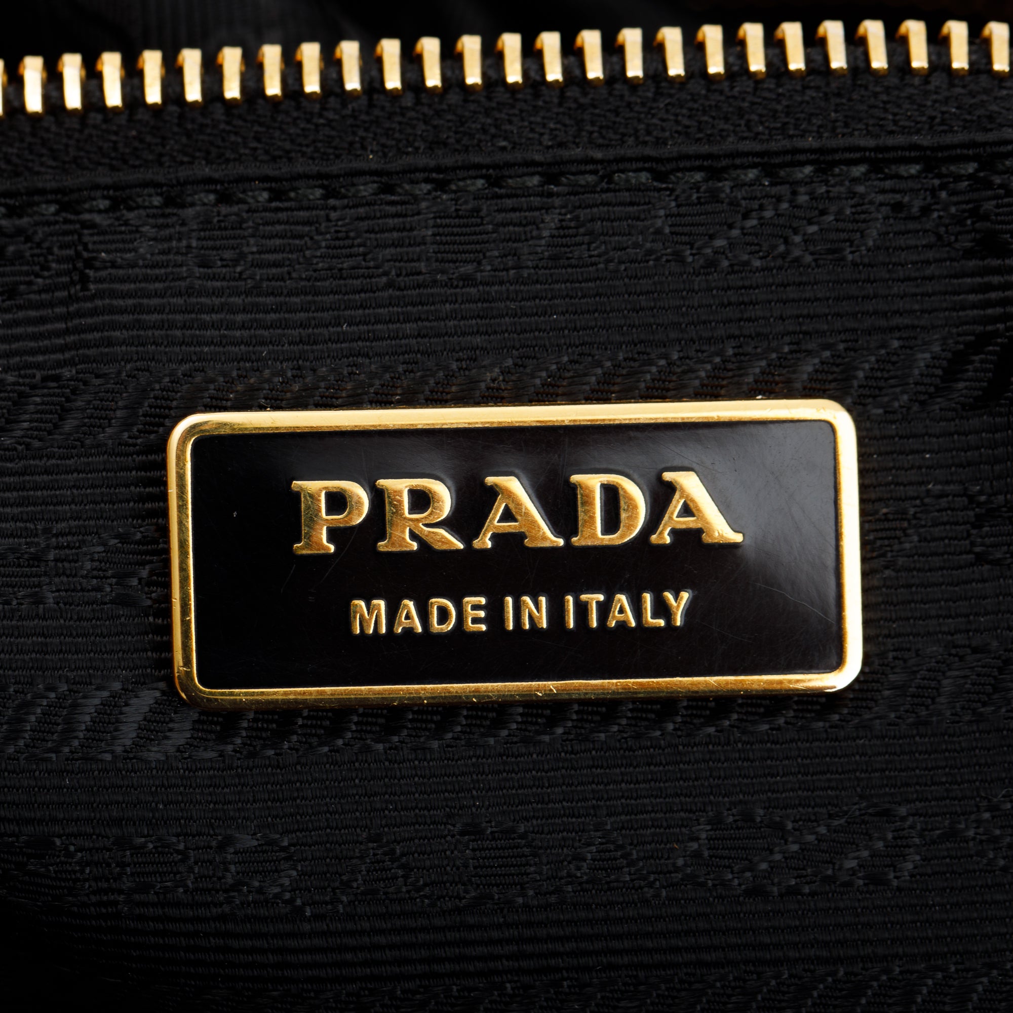 Prada Black Patent Leather Trimmed Tessuto Nylon Tote