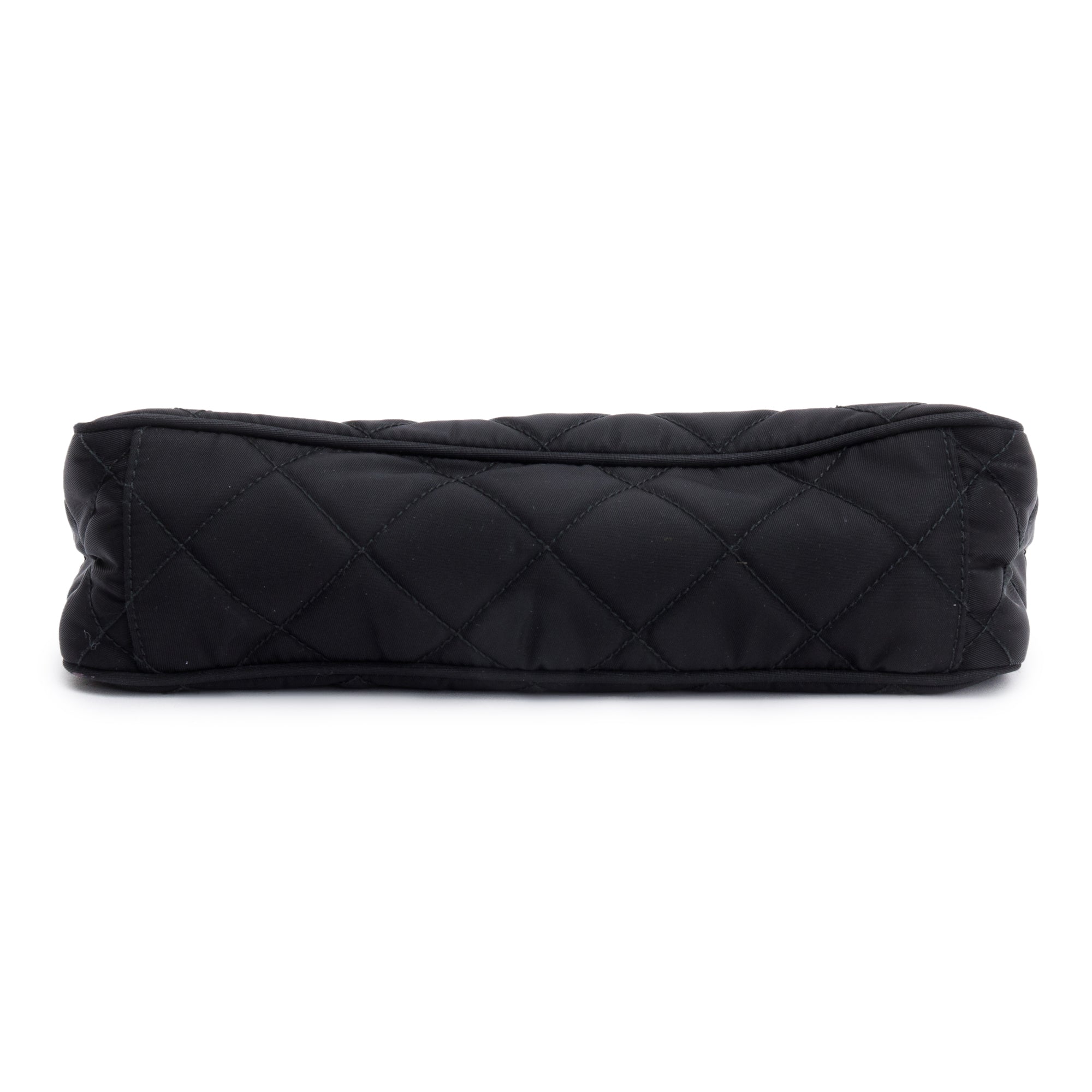 Prada Black Quilted Tessuto Impuntu Chain Crossbody Bag w/ Authenticity Card