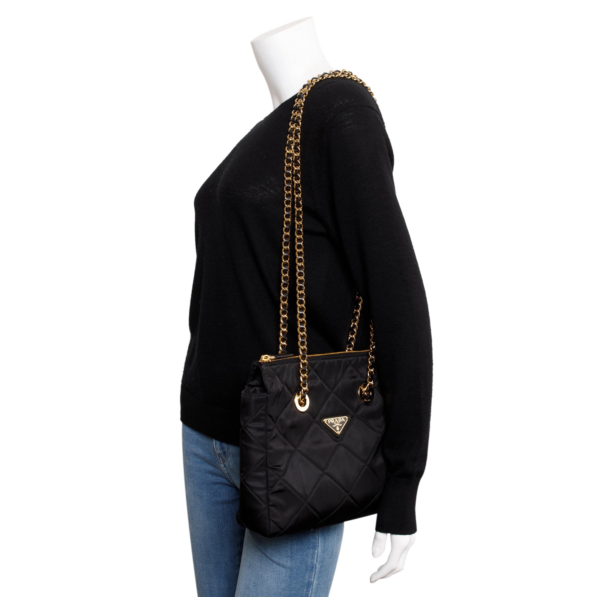 Prada Black Re-Edition 1995 Chaine Re-Nylon Tote bag