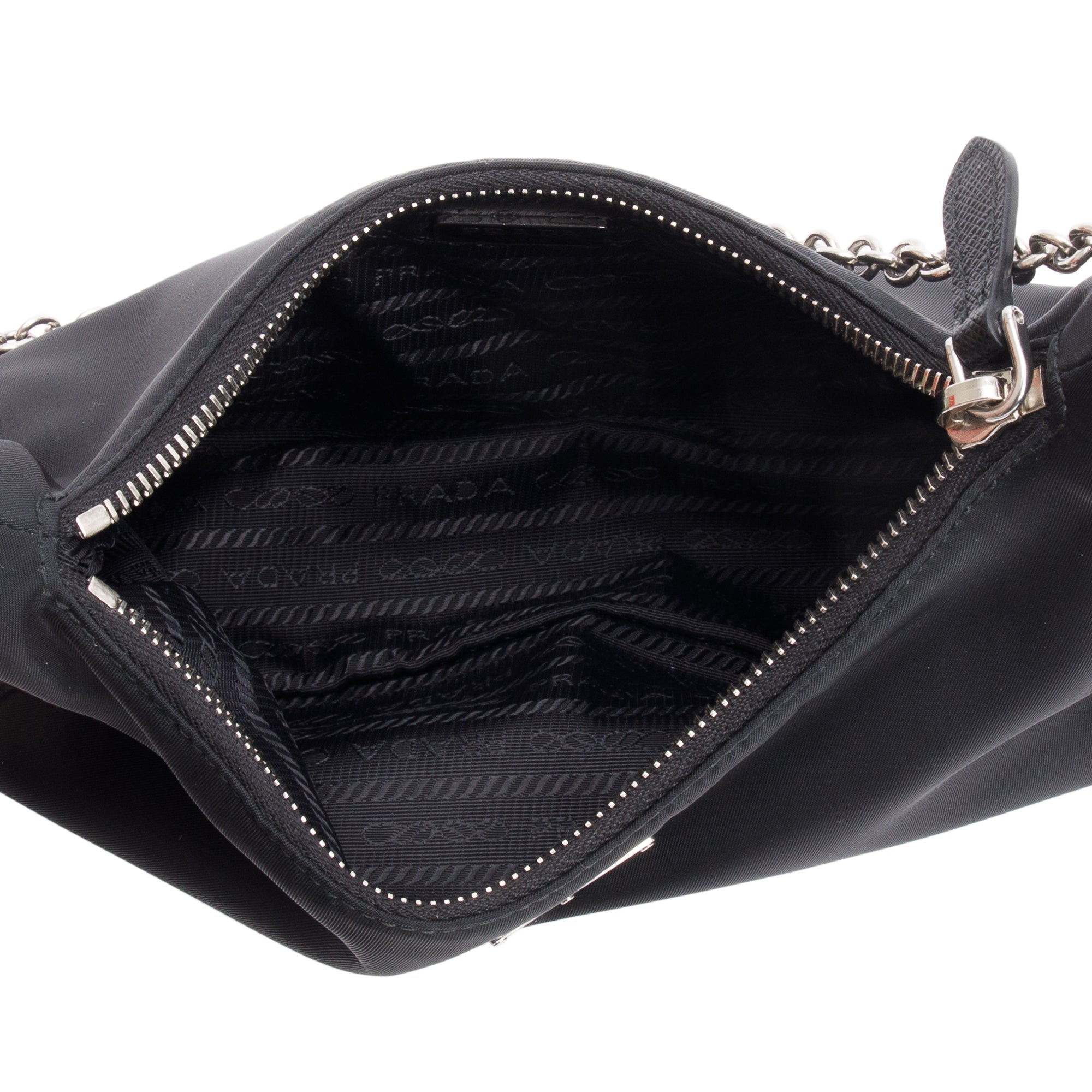 Prada Black Re-Edition 2005 Re-Nylon Shoulder Bag w/ Box